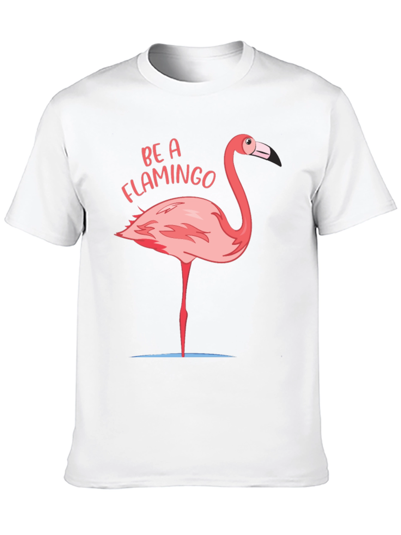 Be a Flamingo Graphic T-Shirt - Black Casual Tee