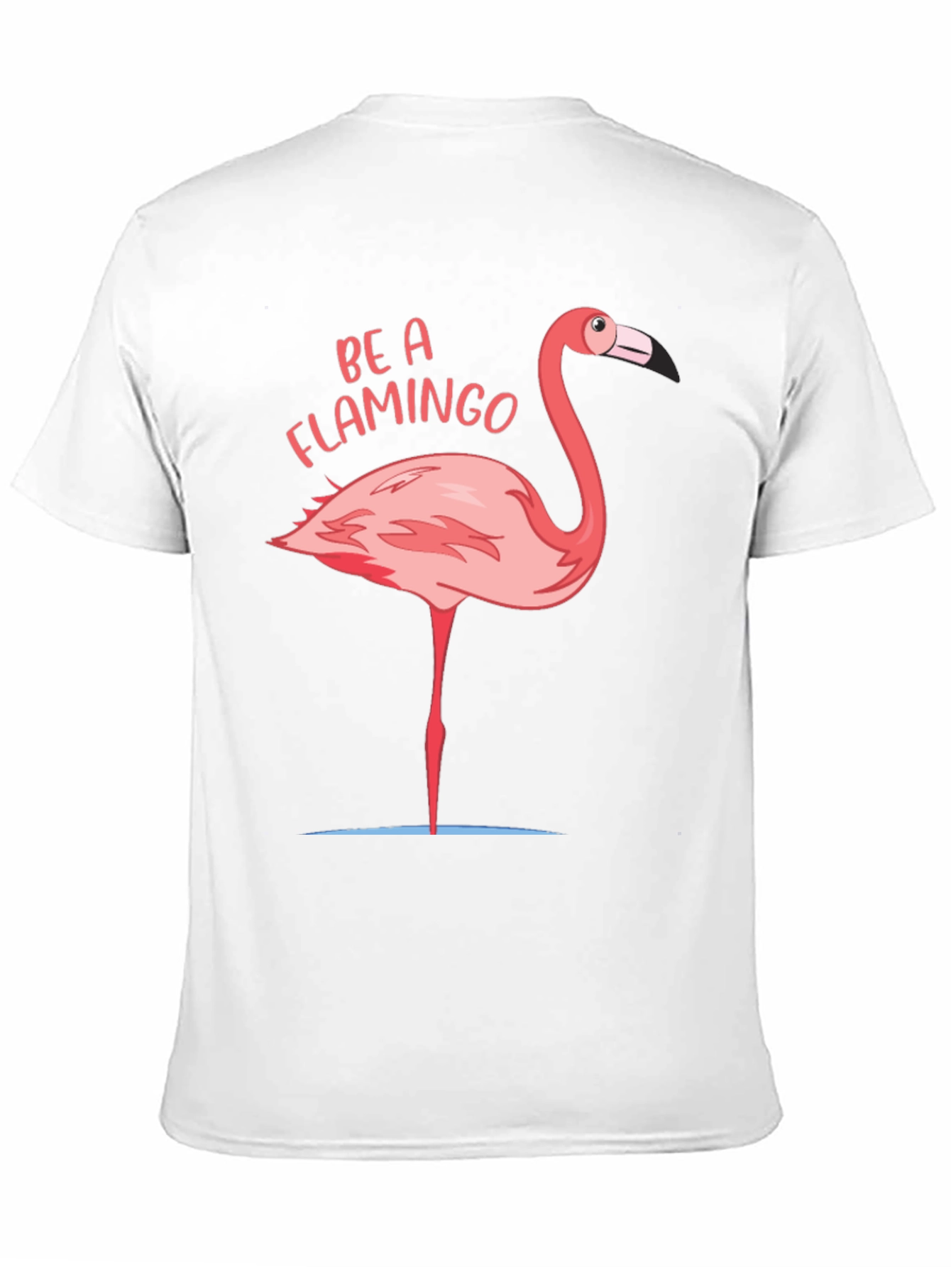 Be a Flamingo Graphic T-Shirt - Black Casual Tee