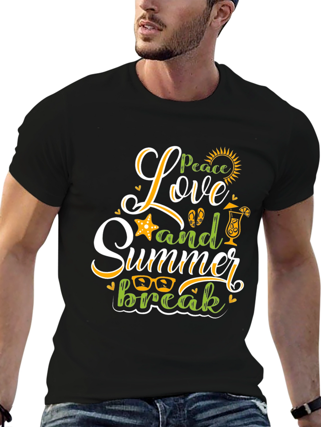 Peace Love Summer Break Graphic Tee