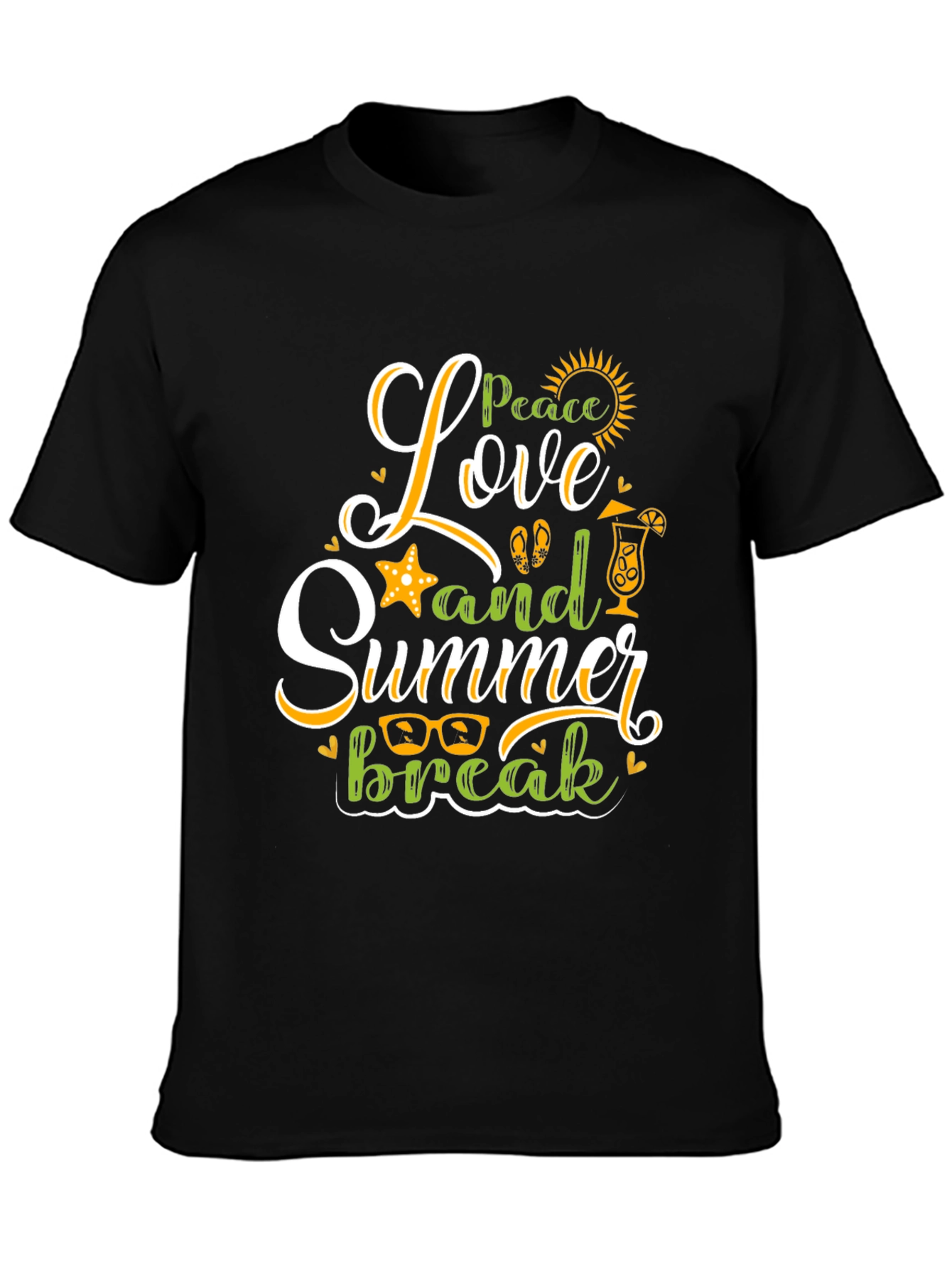 Peace Love Summer Break Graphic Tee
