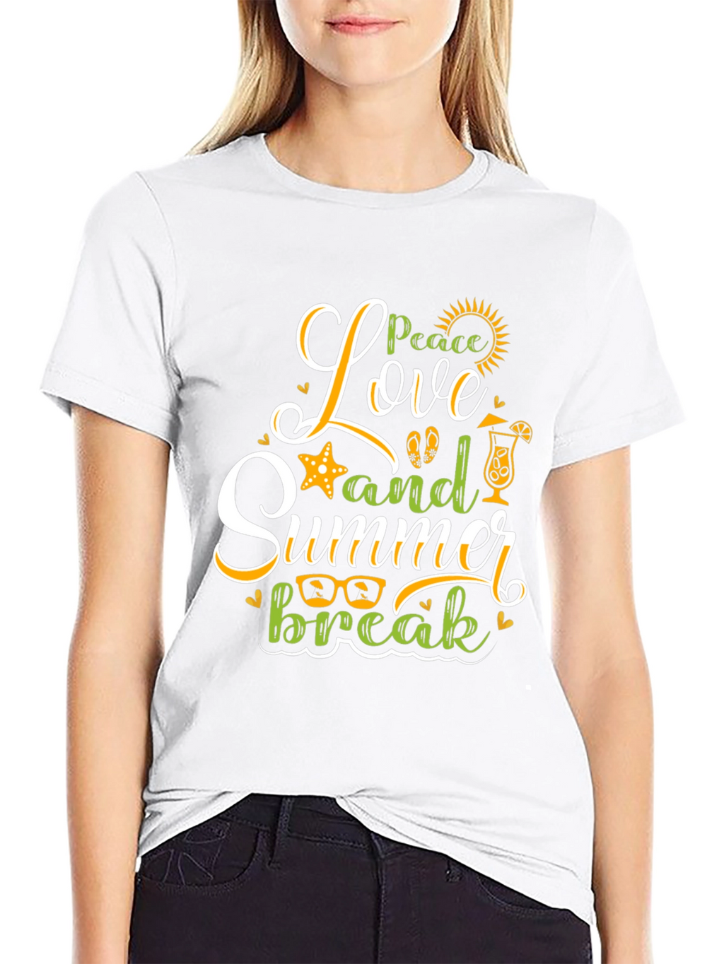 Peace Love Summer Break Graphic Tee