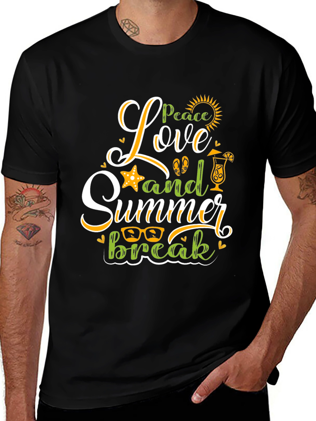 Peace Love Summer Break Graphic Tee