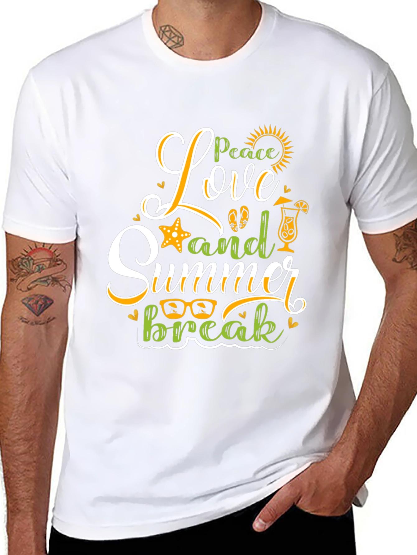 Peace Love Summer Break Graphic Tee