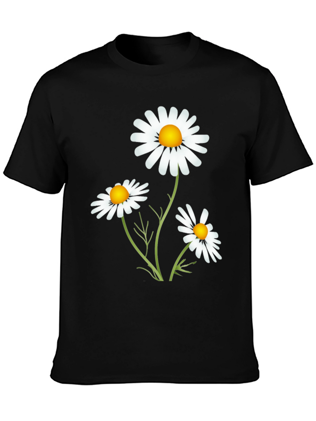 Daisy Graphic T-Shirt - Casual Black Tee