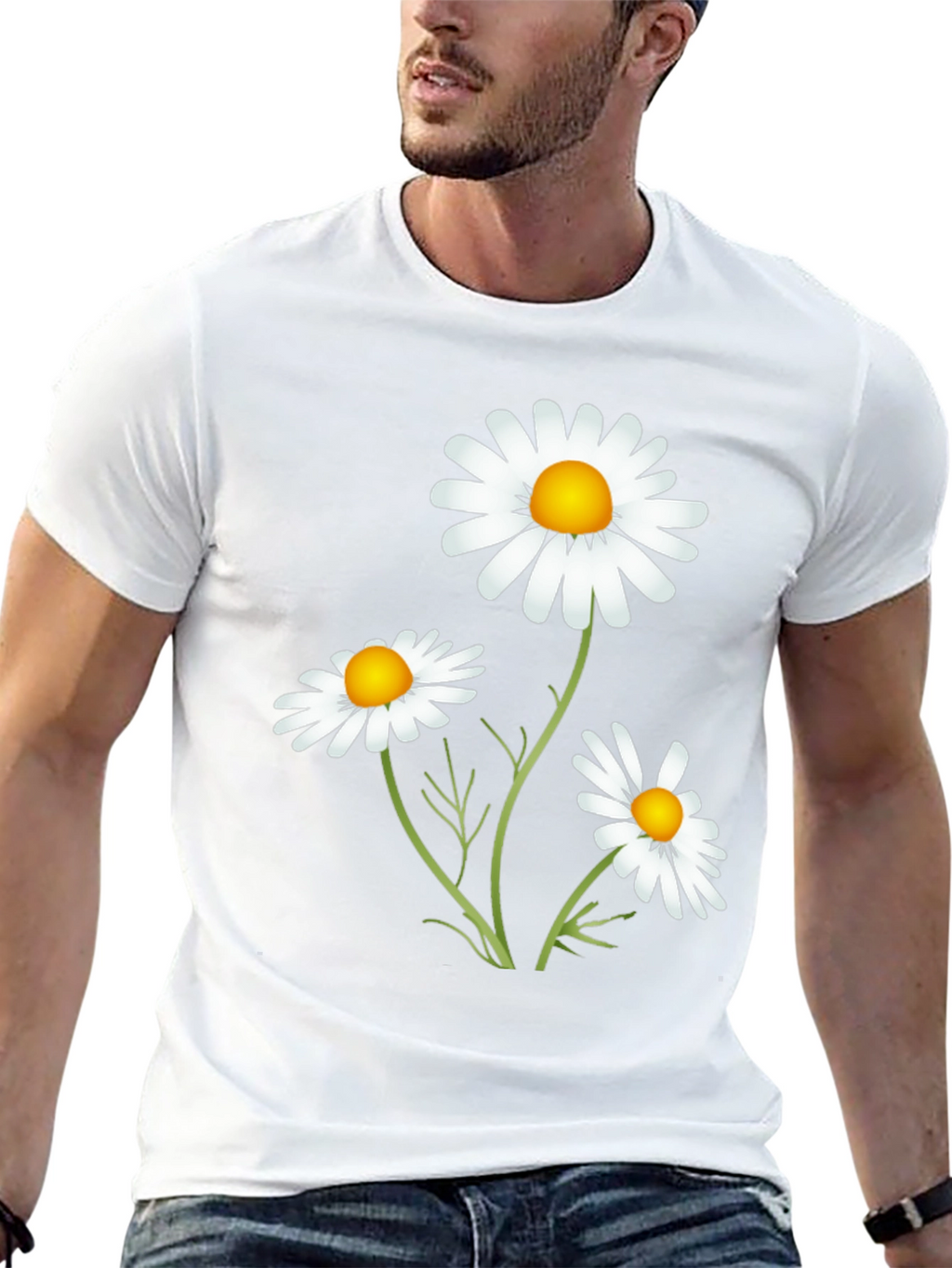 Daisy Graphic T-Shirt - Casual Black Tee