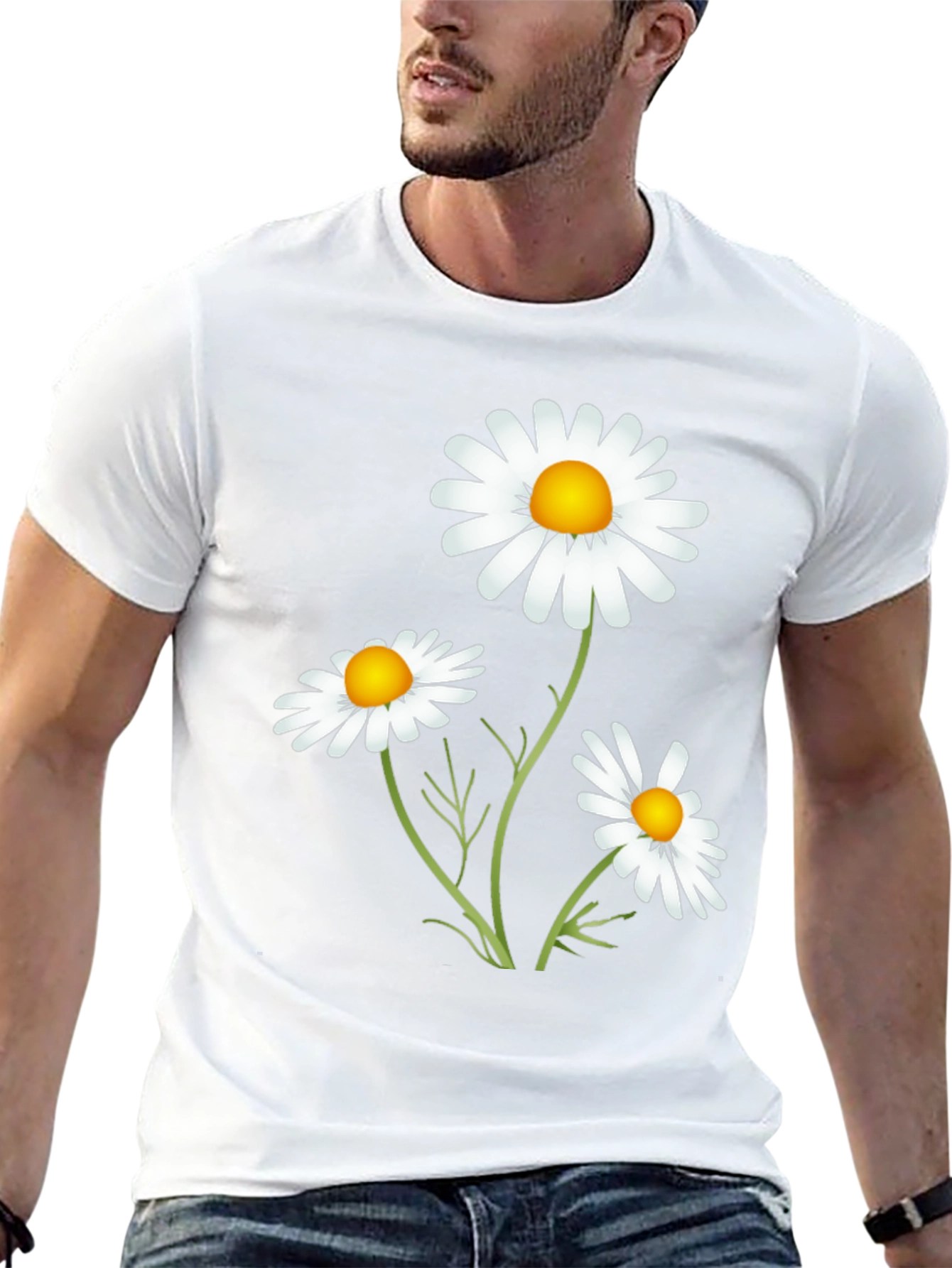 Daisy Graphic T-Shirt - Casual Black Tee