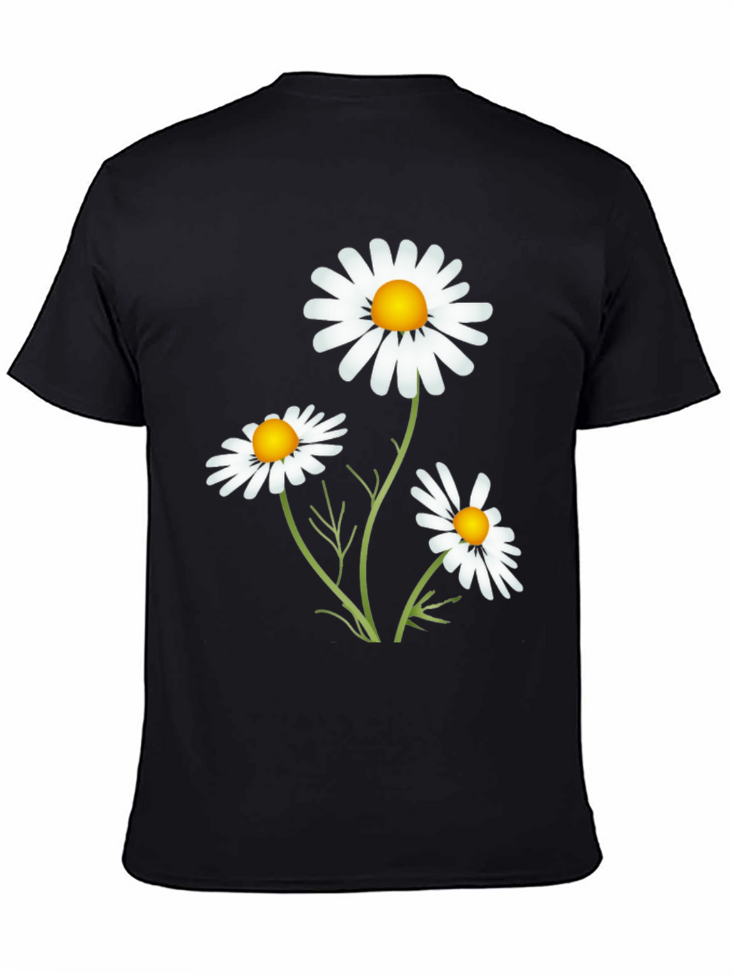 Daisy Graphic T-Shirt - Casual Black Tee