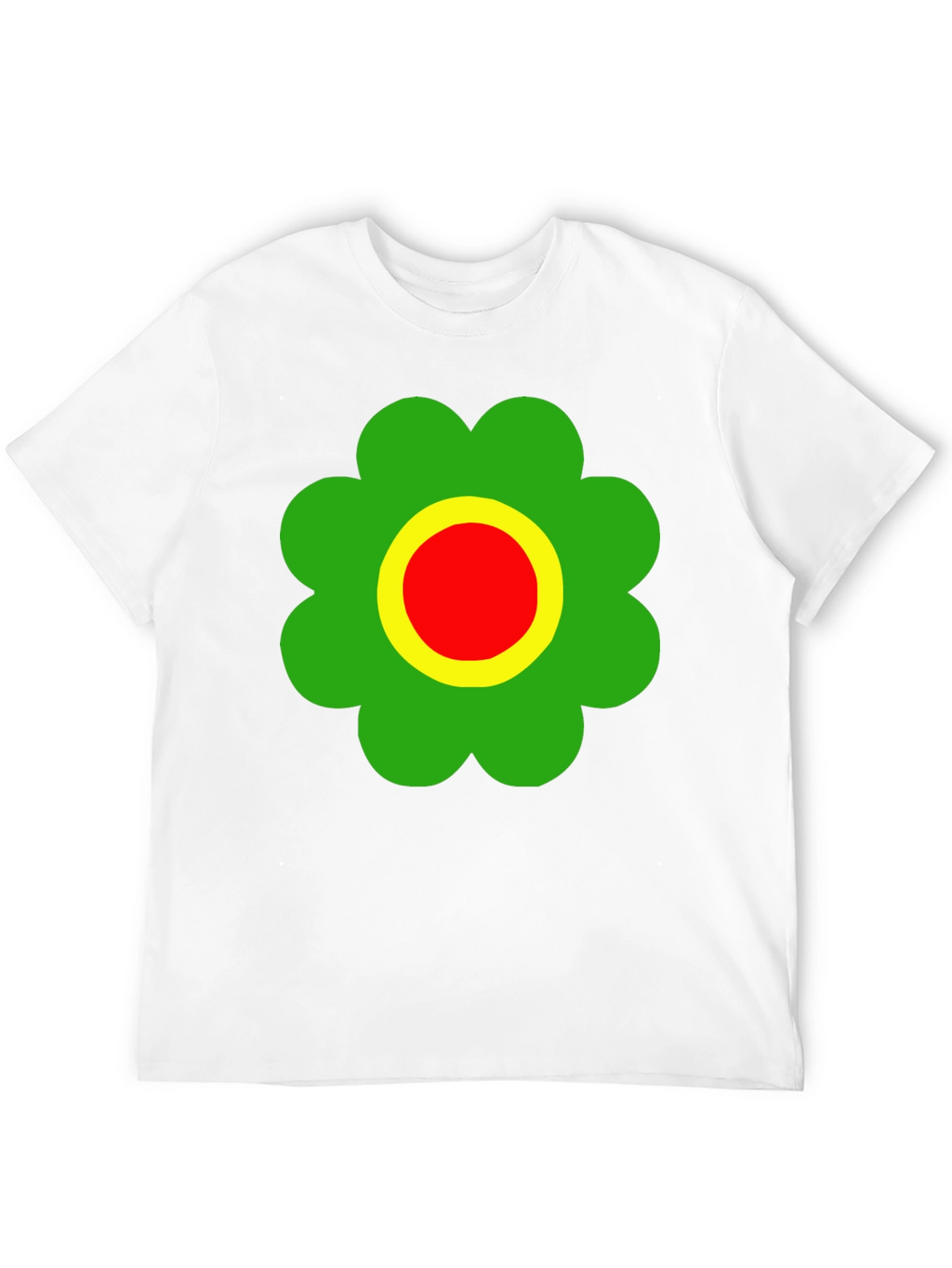 Retro Flower Power T-Shirt - Black