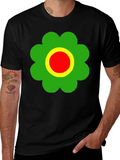 Retro Flower Power T-Shirt - Black