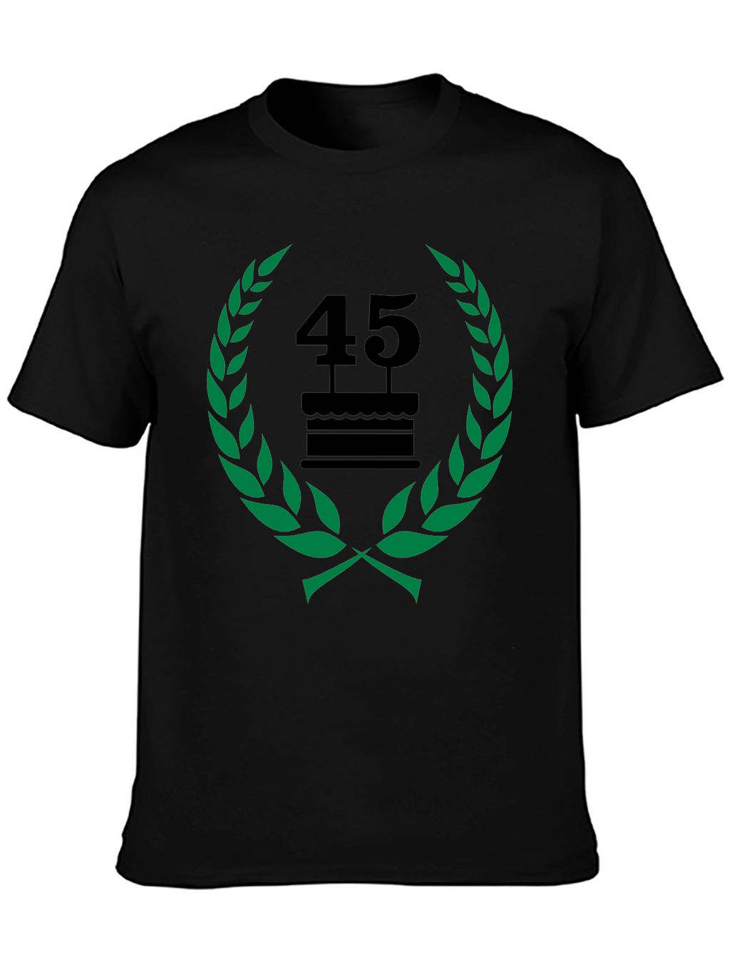 45th Birthday Celebration T-Shirt - Black