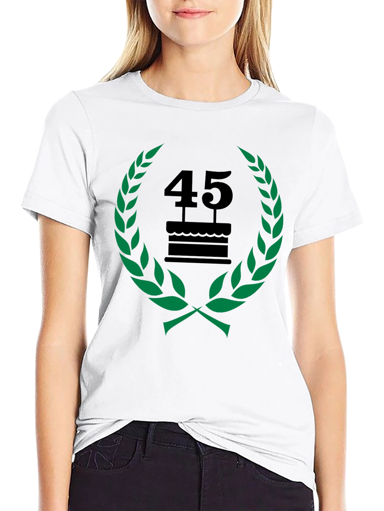 45th Birthday Celebration T-Shirt - Black