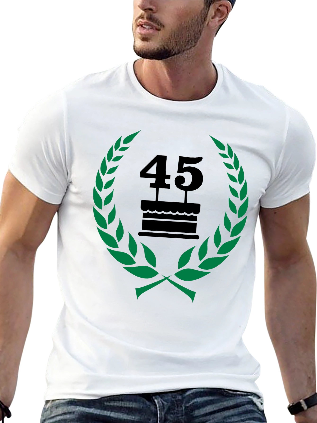45th Birthday Celebration T-Shirt - Black