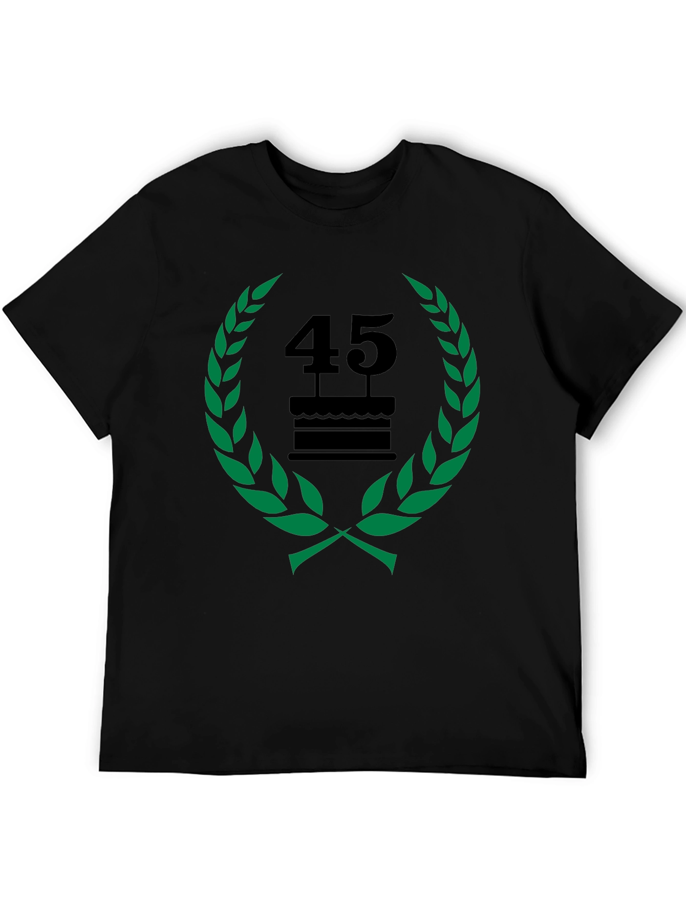 45th Birthday Celebration T-Shirt - Black