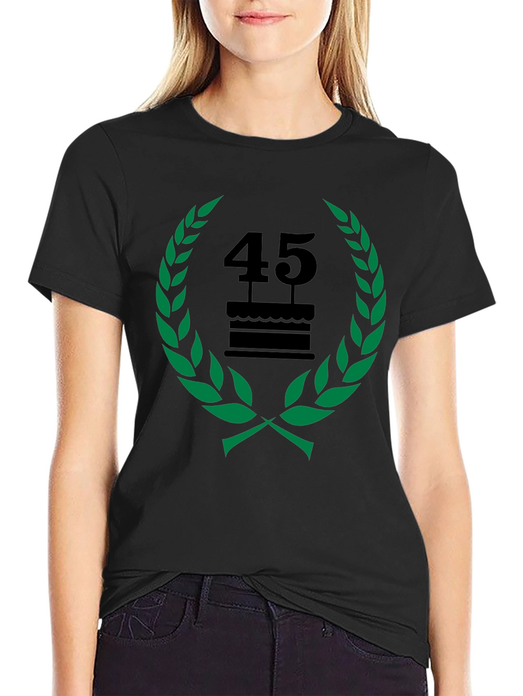45th Birthday Celebration T-Shirt - Black