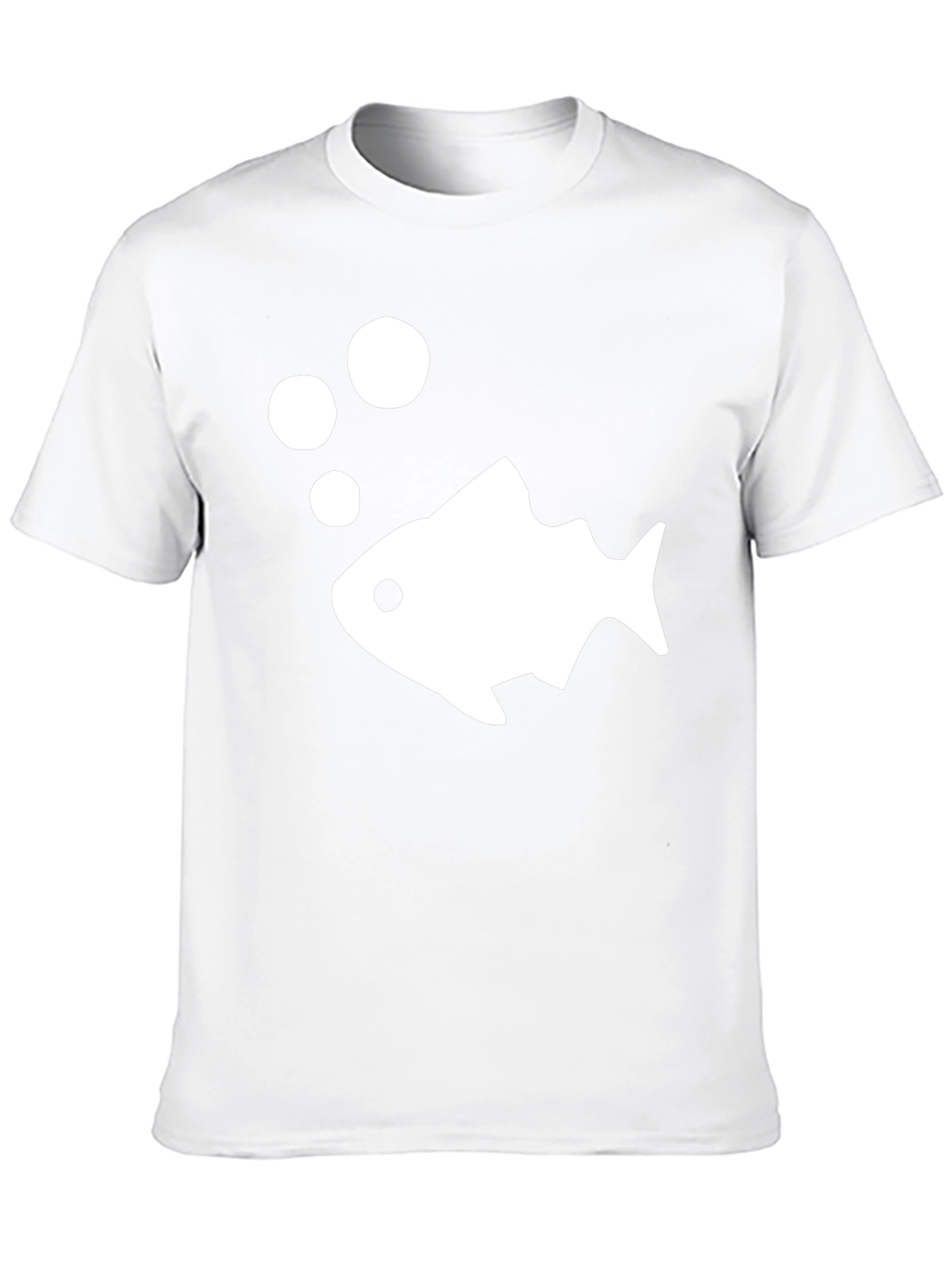 Fish Graphic T-Shirt - Casual Black Tee