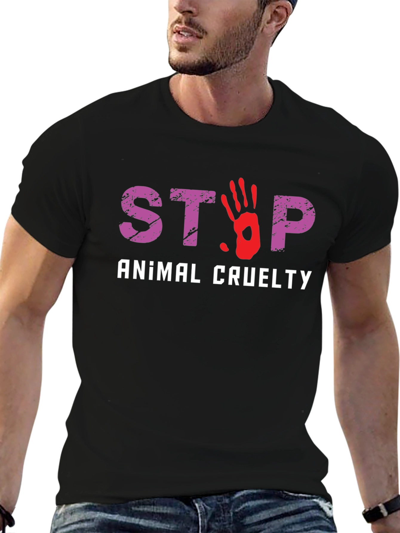 Stop Animal Cruelty Graphic T-Shirt