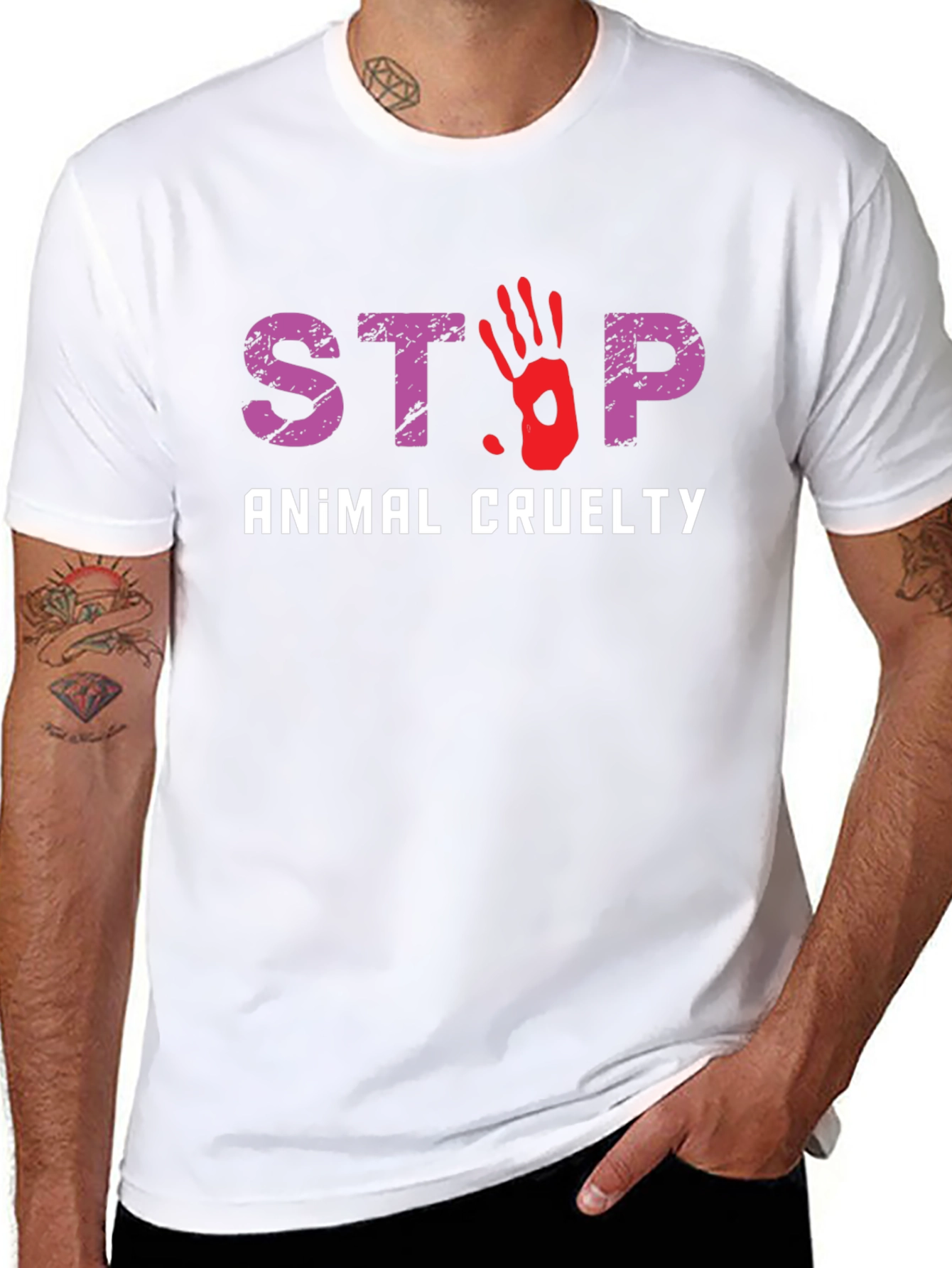 Stop Animal Cruelty Graphic T-Shirt