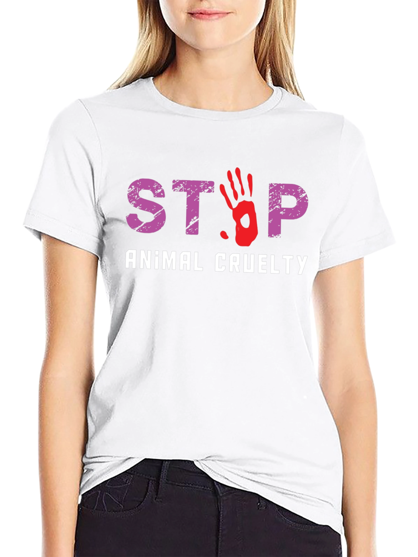 Stop Animal Cruelty Graphic T-Shirt