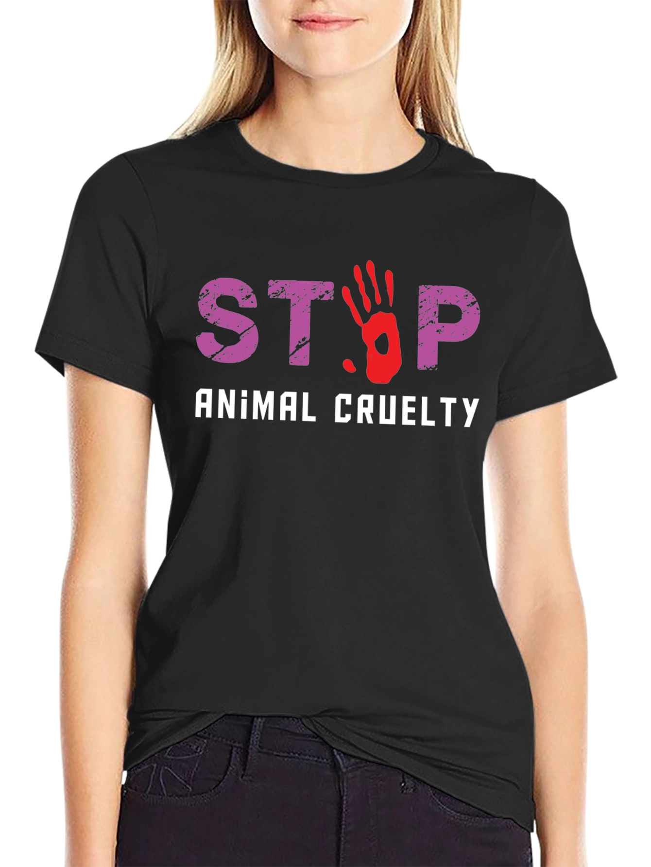Stop Animal Cruelty Graphic T-Shirt