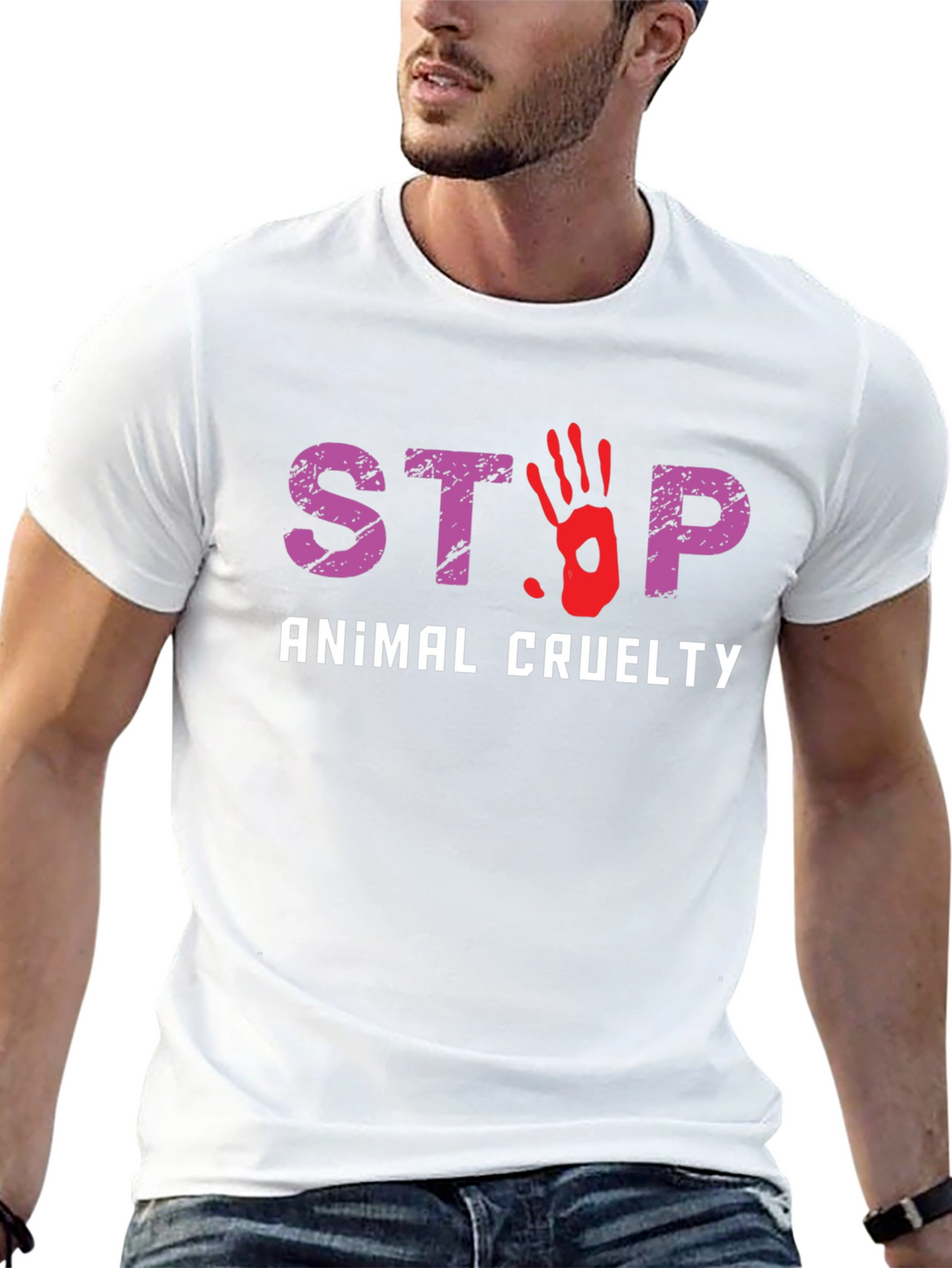 Stop Animal Cruelty Graphic T-Shirt