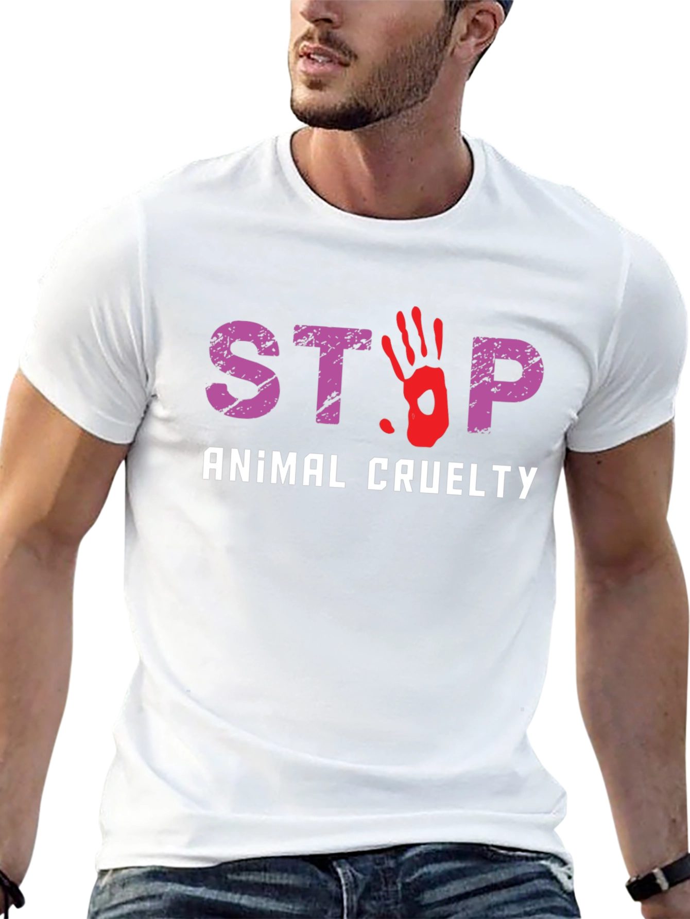 Stop Animal Cruelty Graphic T-Shirt