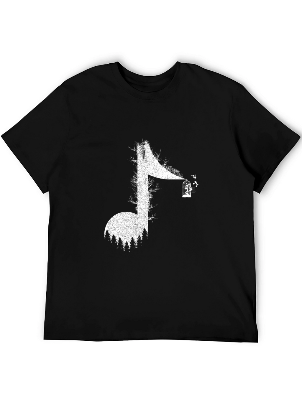 Music Note Forest T-Shirt - Unique Graphic Tee