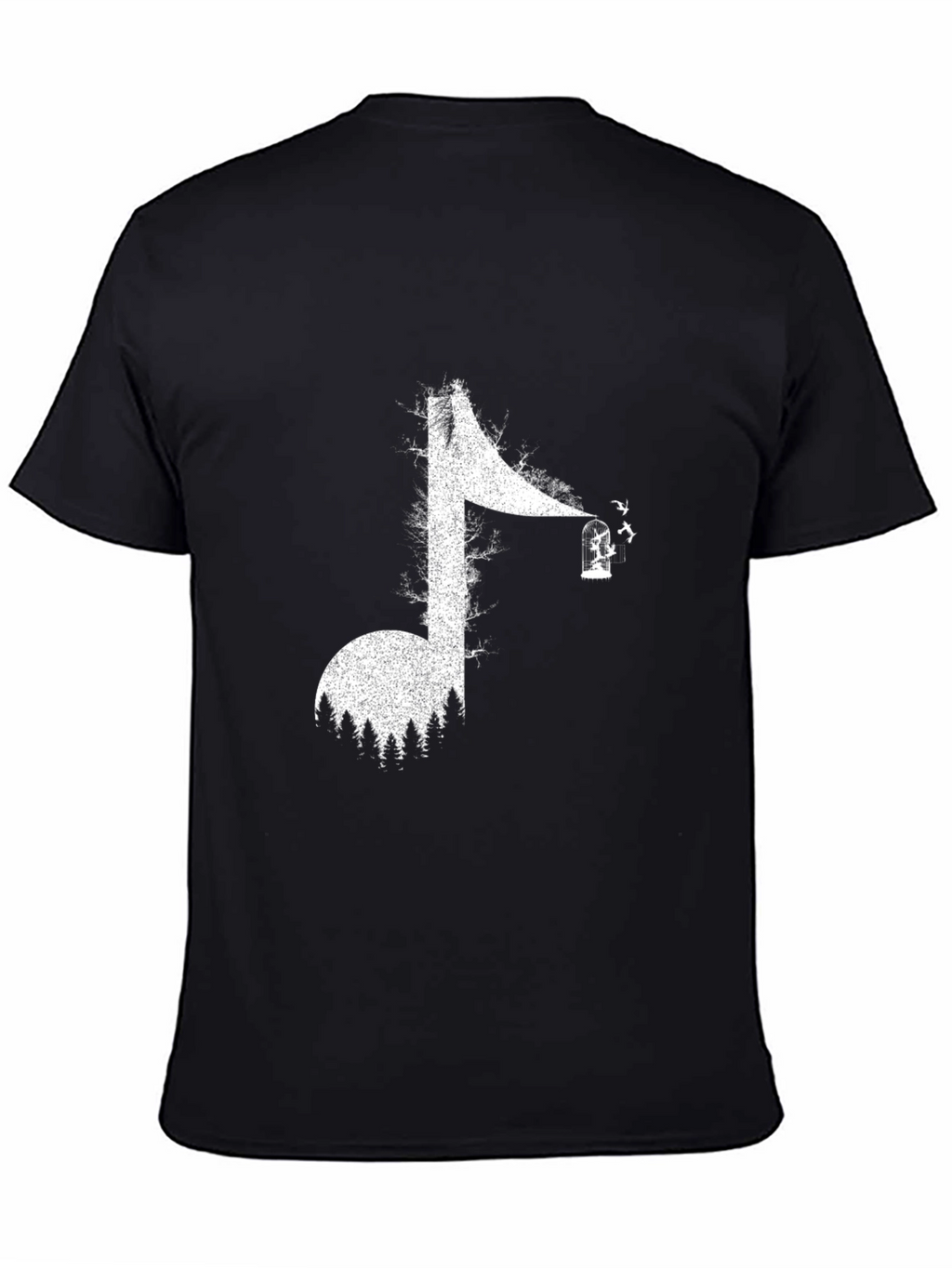 Music Note Forest T-Shirt - Unique Graphic Tee