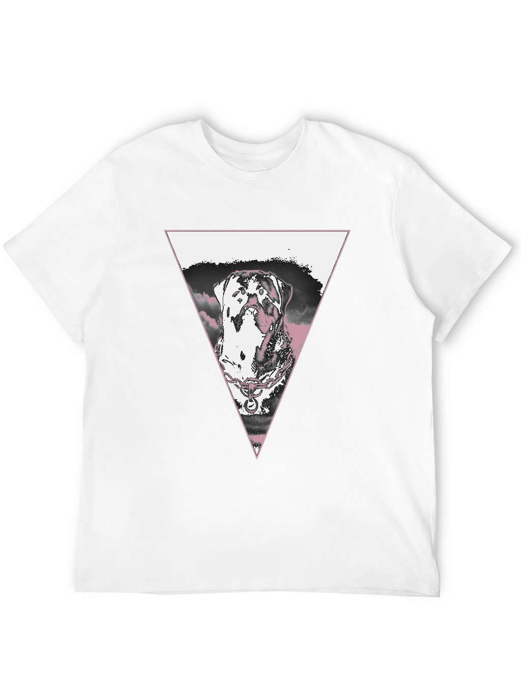 Dog Triangle Graphic T-Shirt - Black