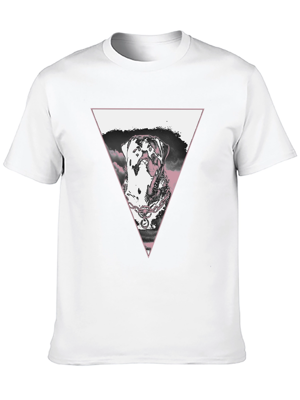 Dog Triangle Graphic T-Shirt - Black