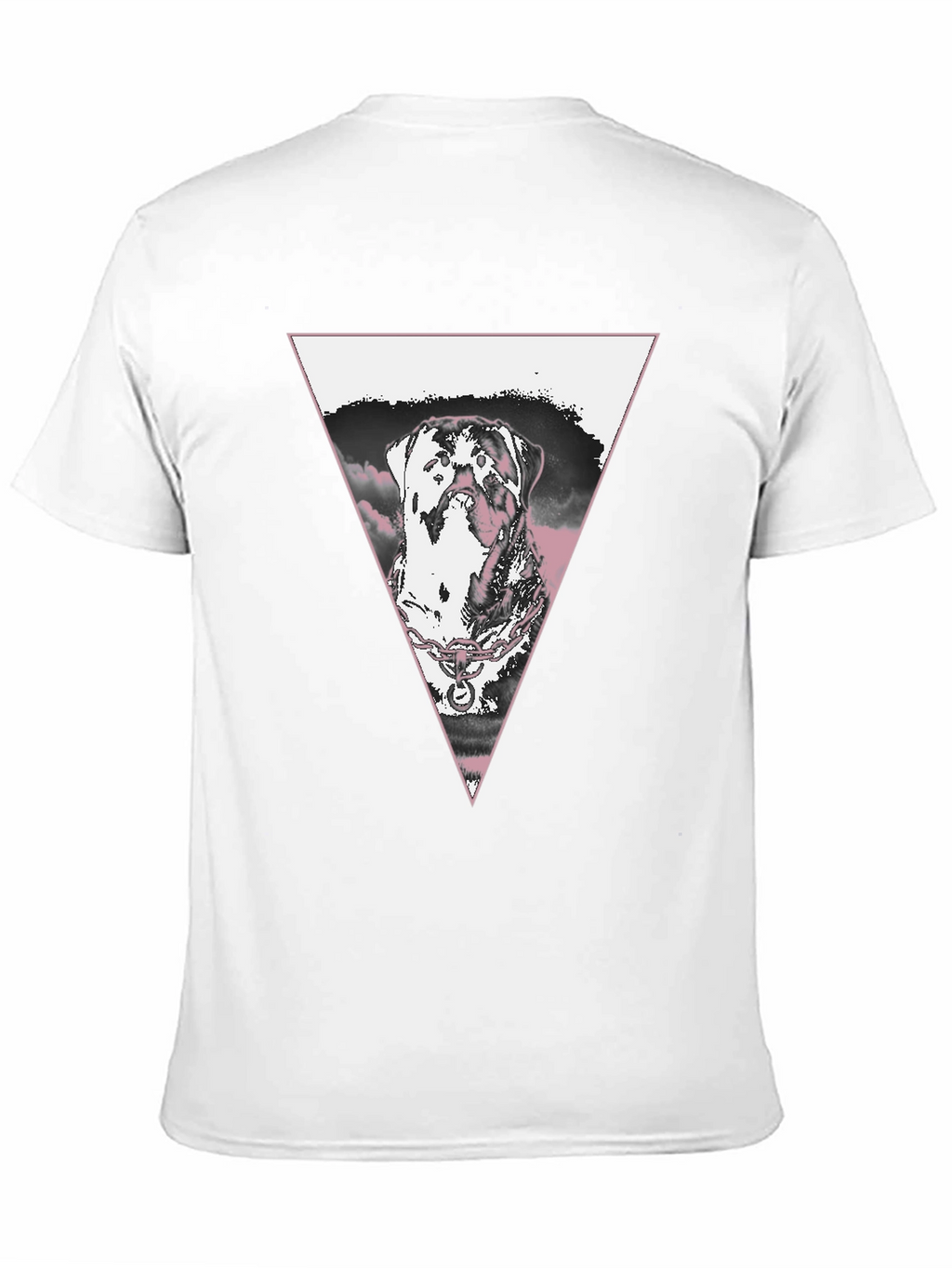 Dog Triangle Graphic T-Shirt - Black