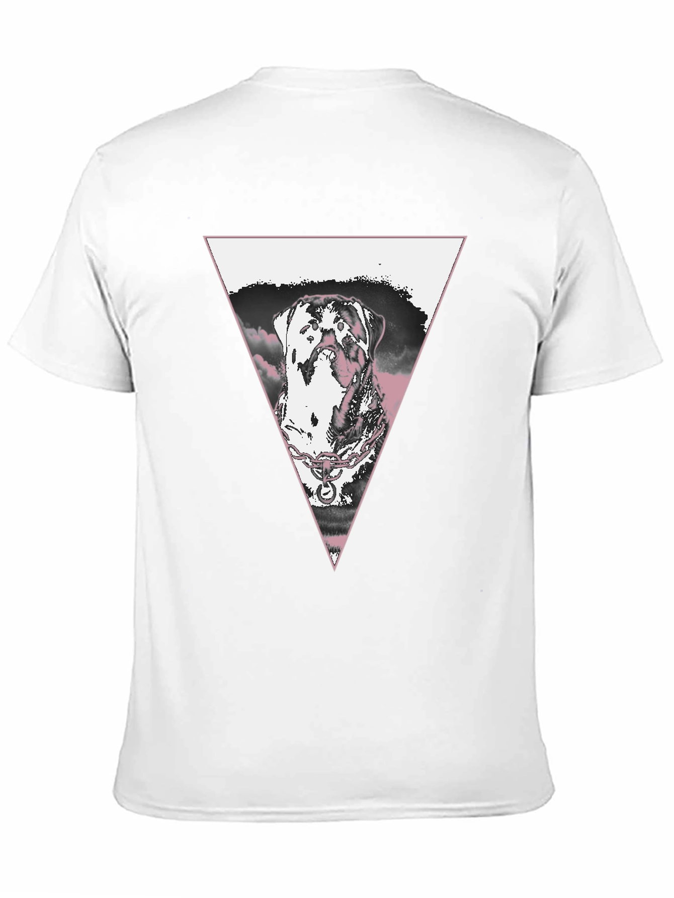 Dog Triangle Graphic T-Shirt - Black