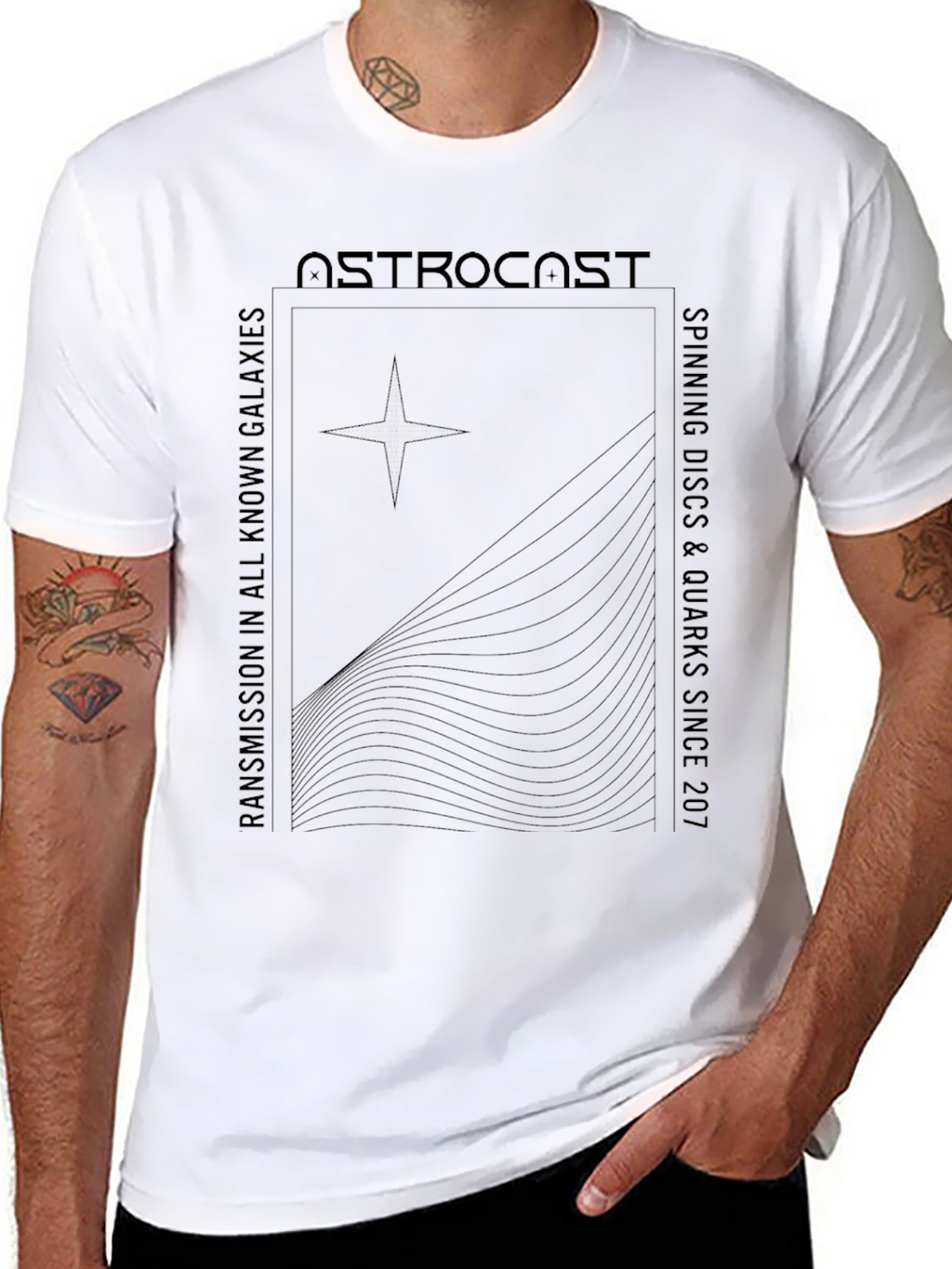 Astrocast Black Graphic Tee