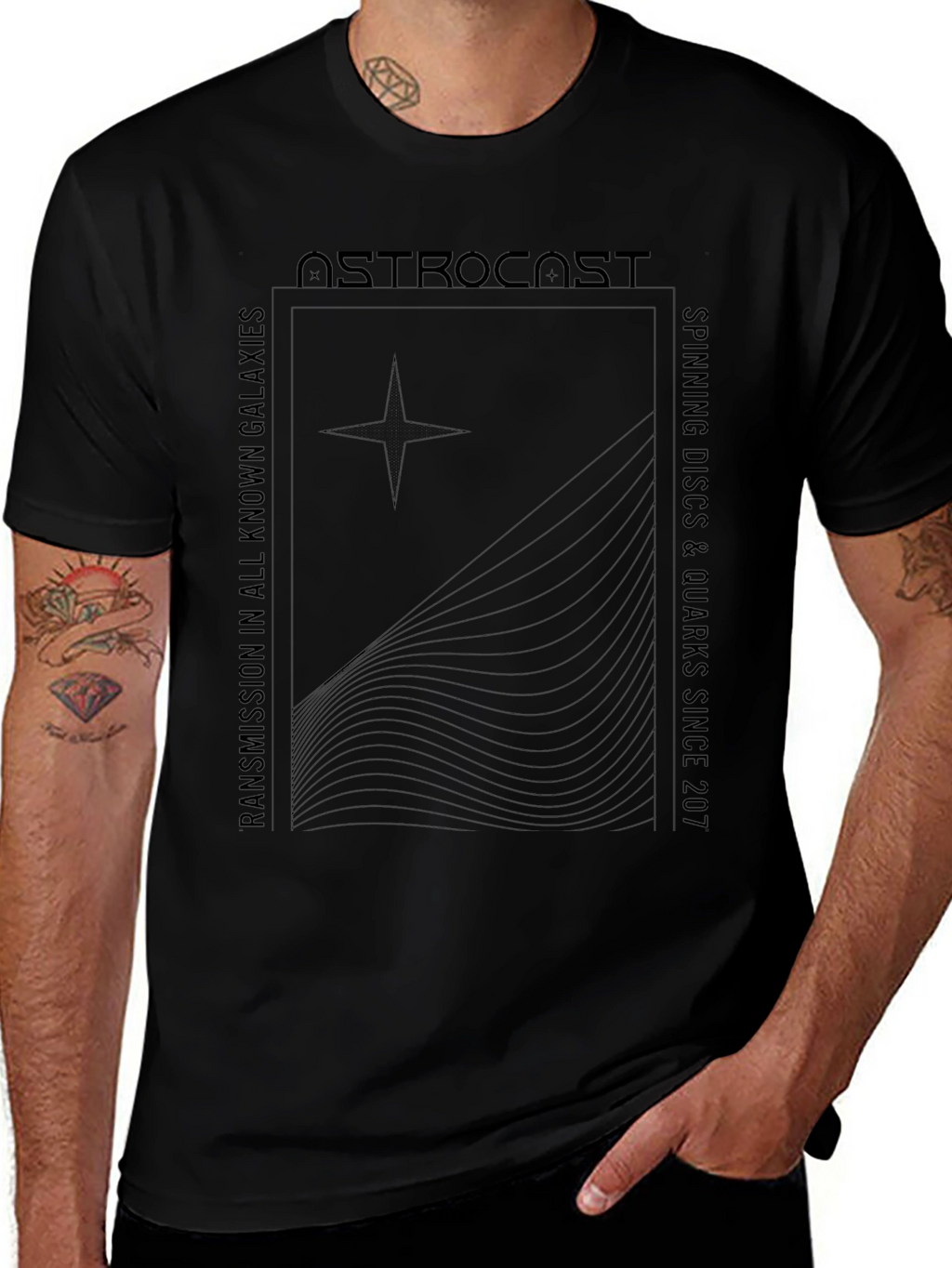 Astrocast Black Graphic Tee