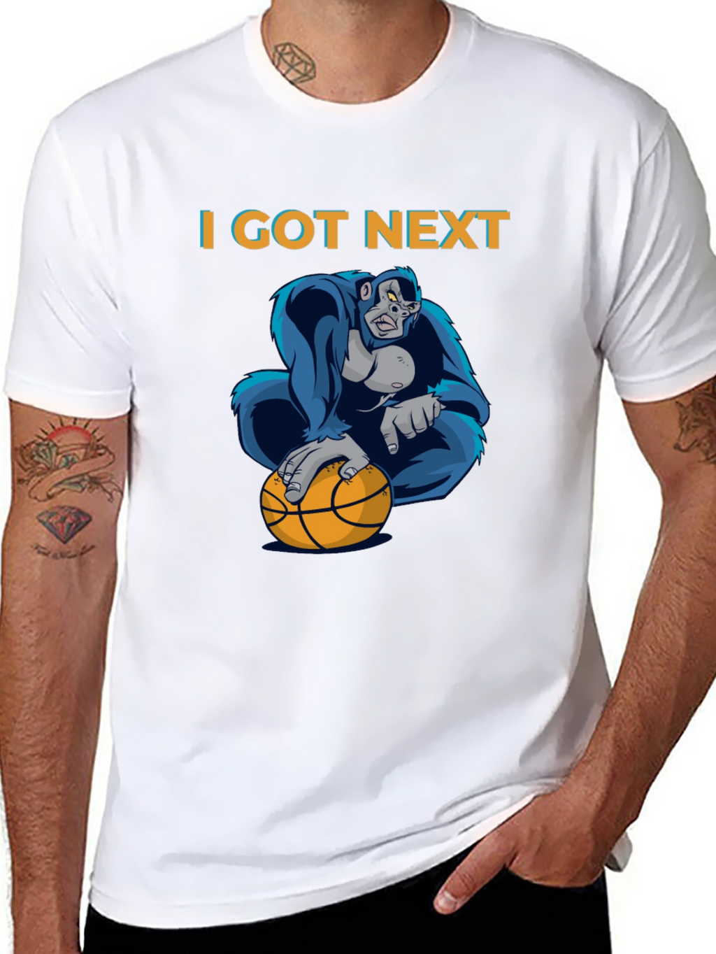 I Got Next Gorilla Basketball Graphic T-Shirt