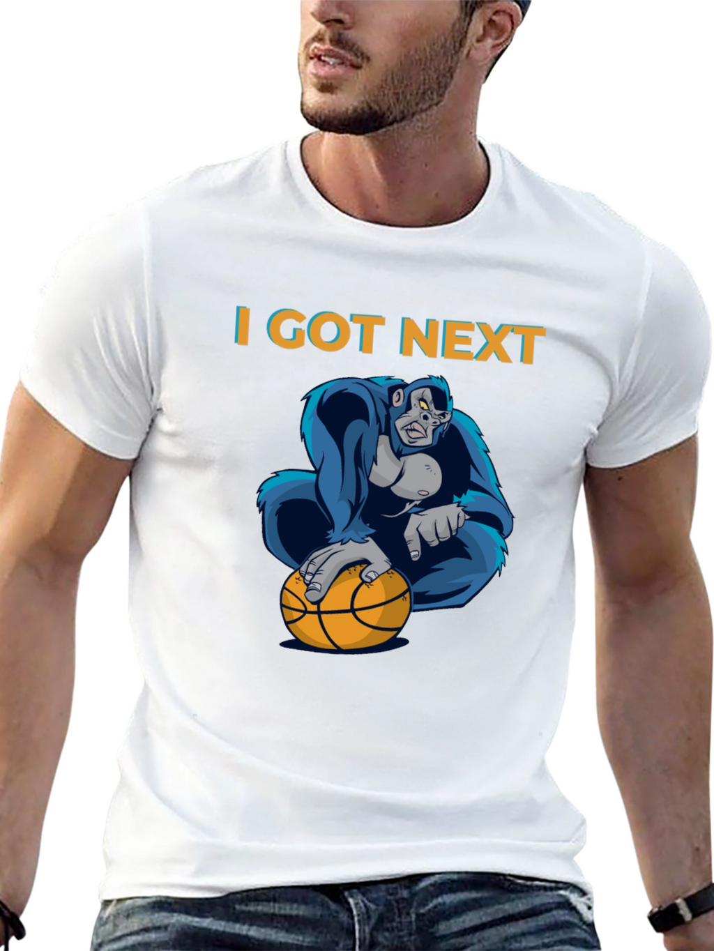 I Got Next Gorilla Basketball Graphic T-Shirt