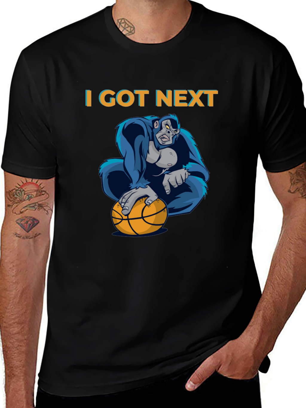 I Got Next Gorilla Basketball Graphic T-Shirt