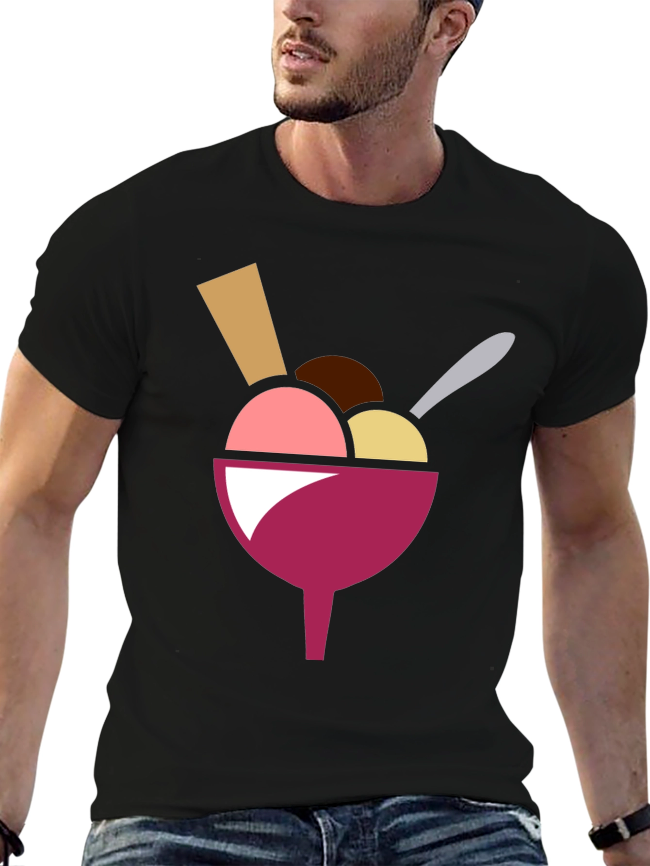Ice Cream Graphic Mens T-Shirt