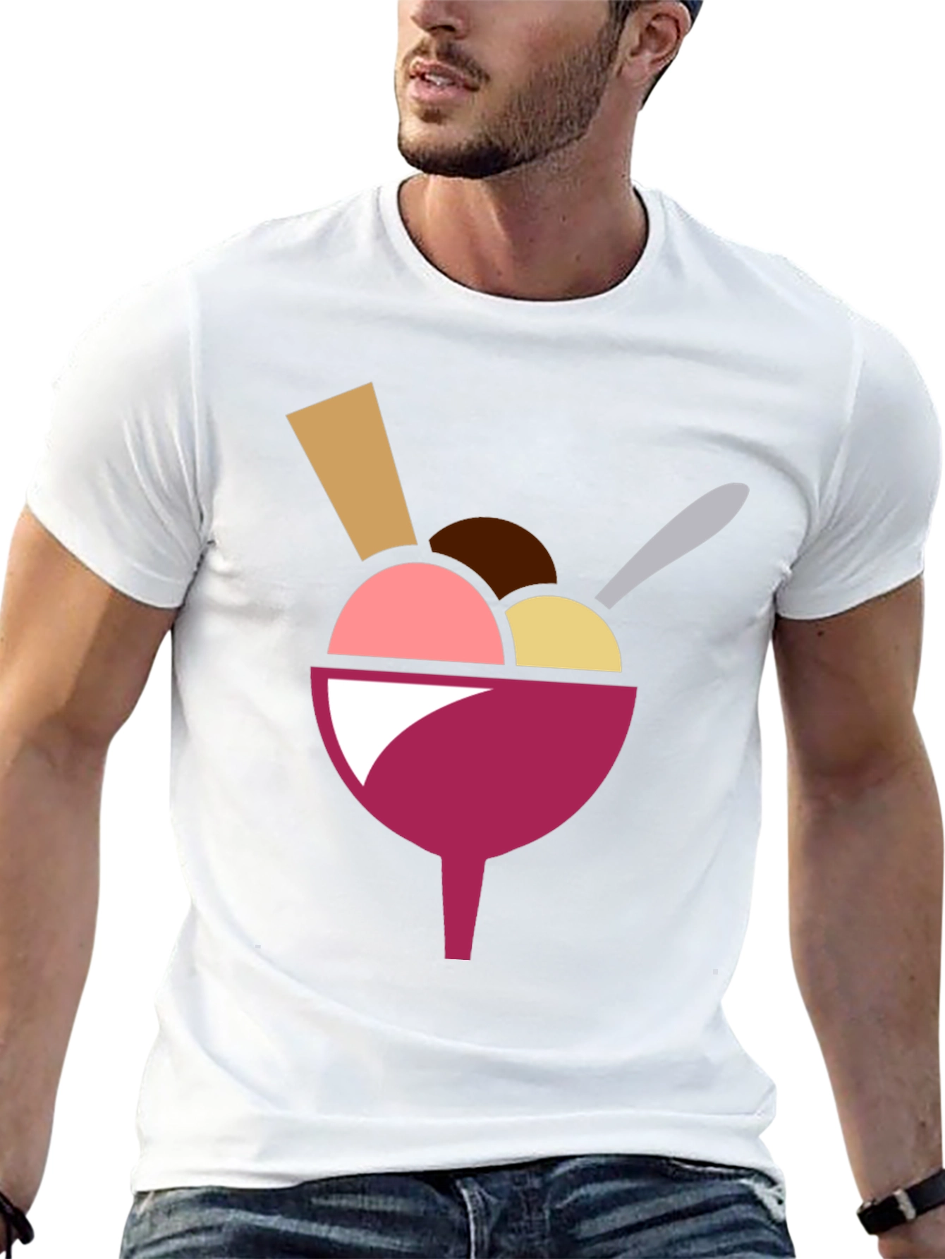 Ice Cream Graphic Mens T-Shirt
