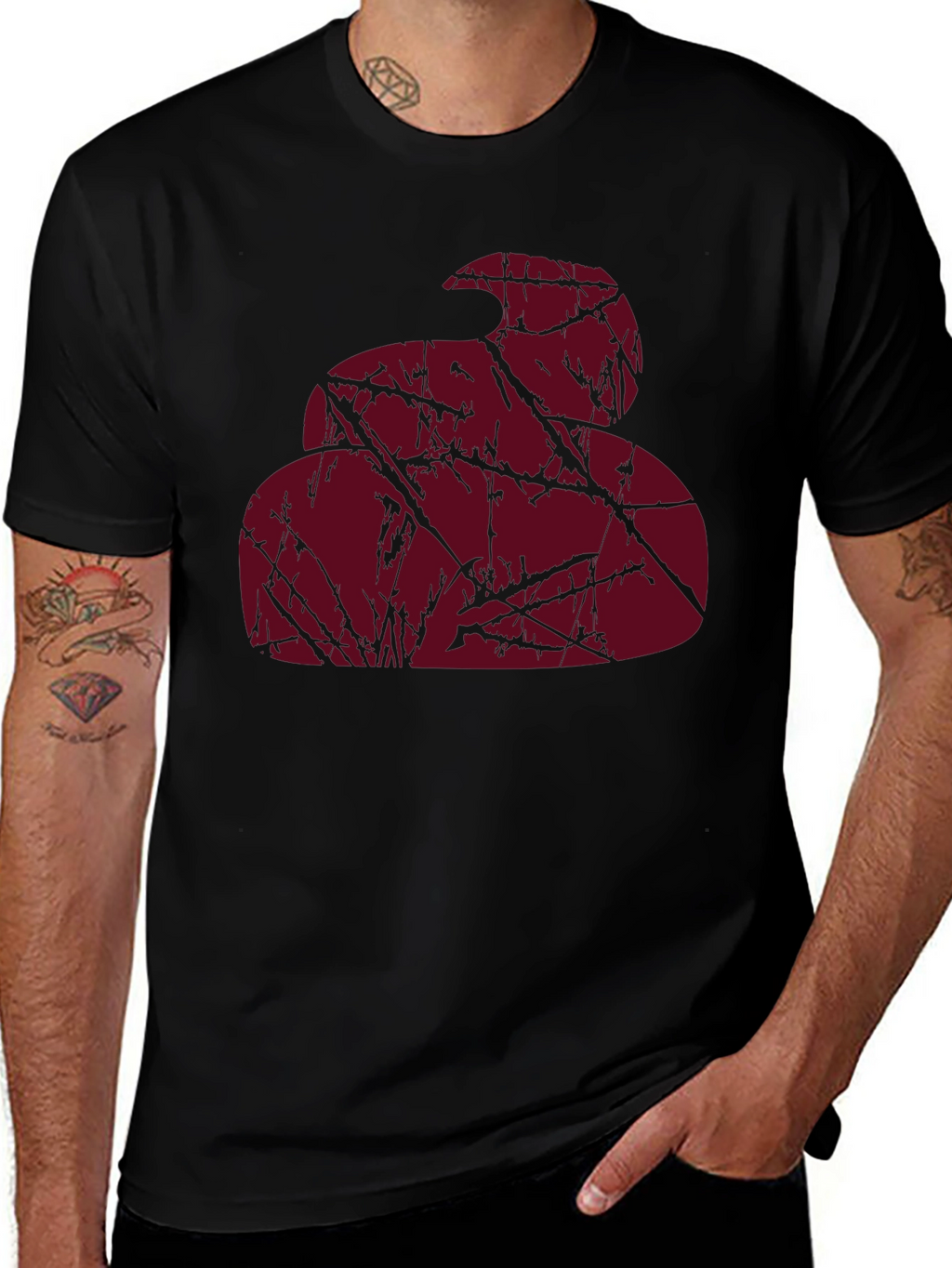 Funny Poop Emoji Black T-Shirt