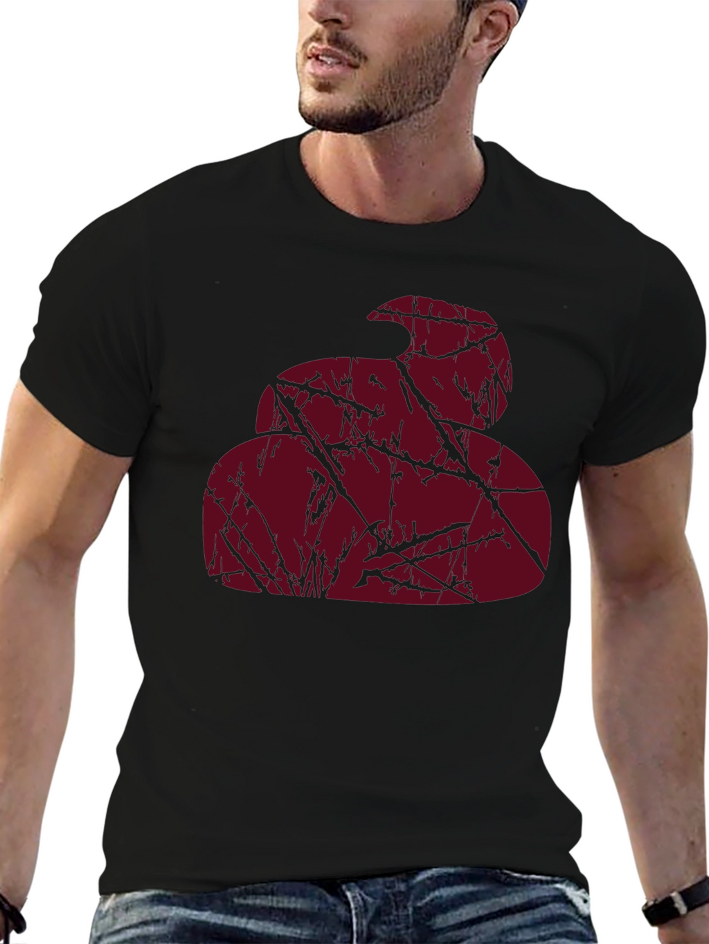 Funny Poop Emoji Black T-Shirt