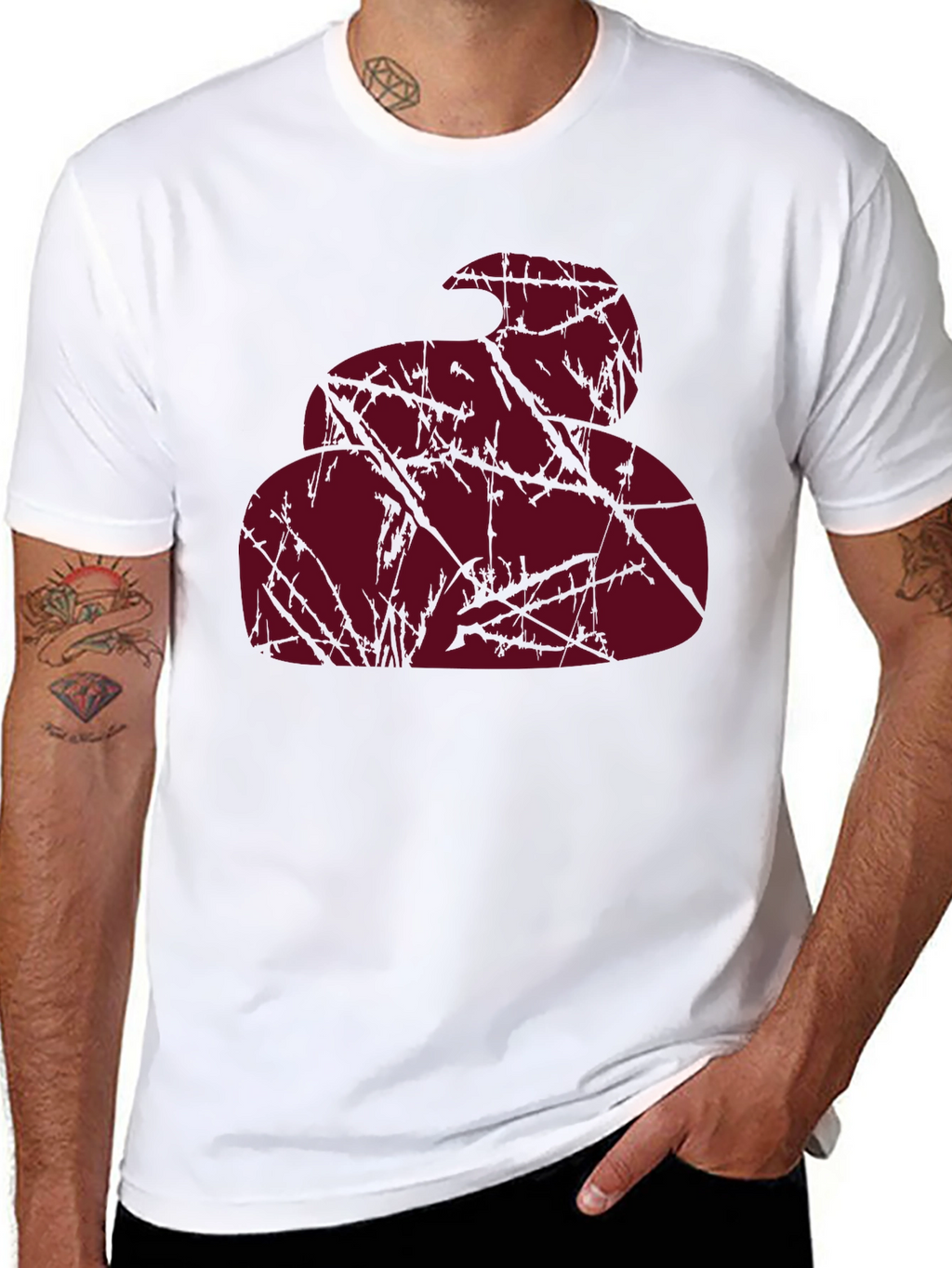 Funny Poop Emoji Black T-Shirt
