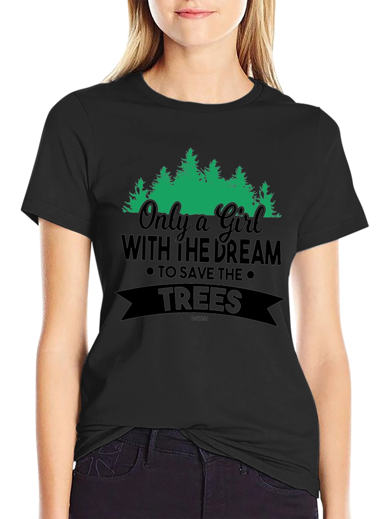 Girl Dream Save Trees Graphic Tee