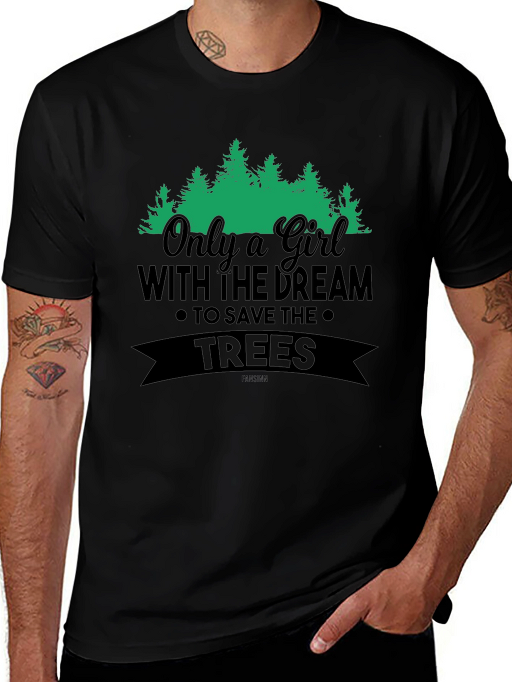 Girl Dream Save Trees Graphic Tee