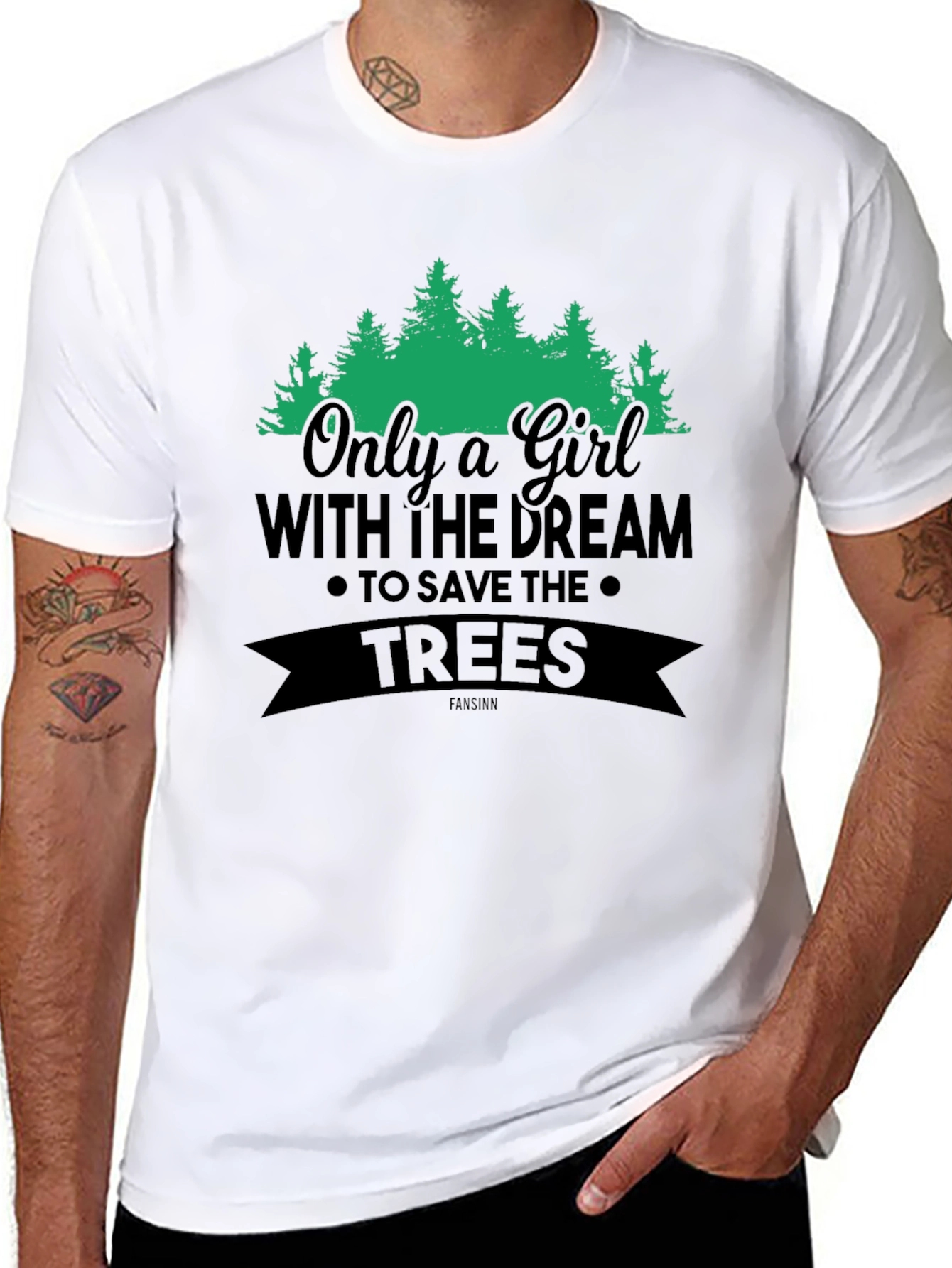 Girl Dream Save Trees Graphic Tee