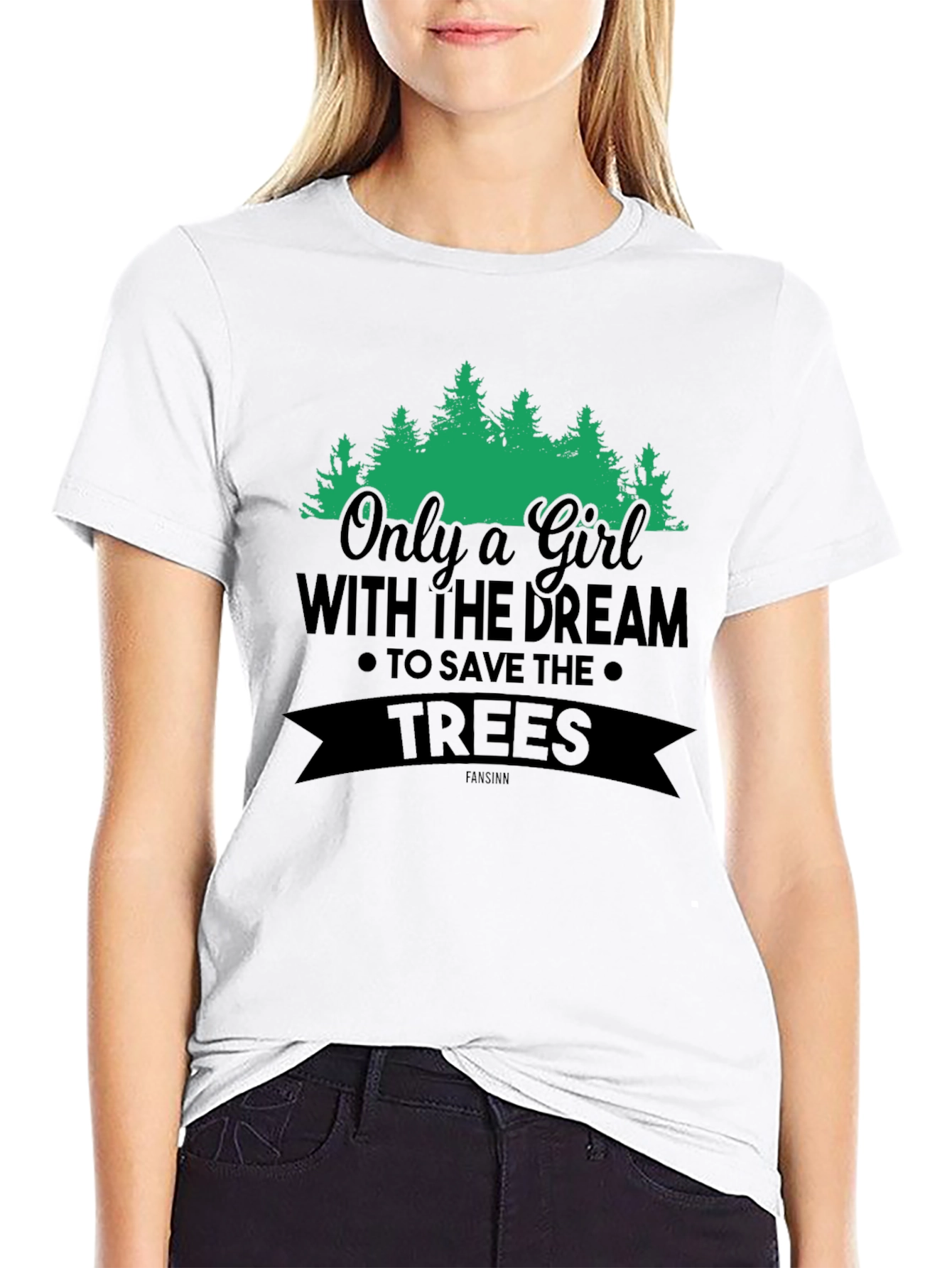 Girl Dream Save Trees Graphic Tee