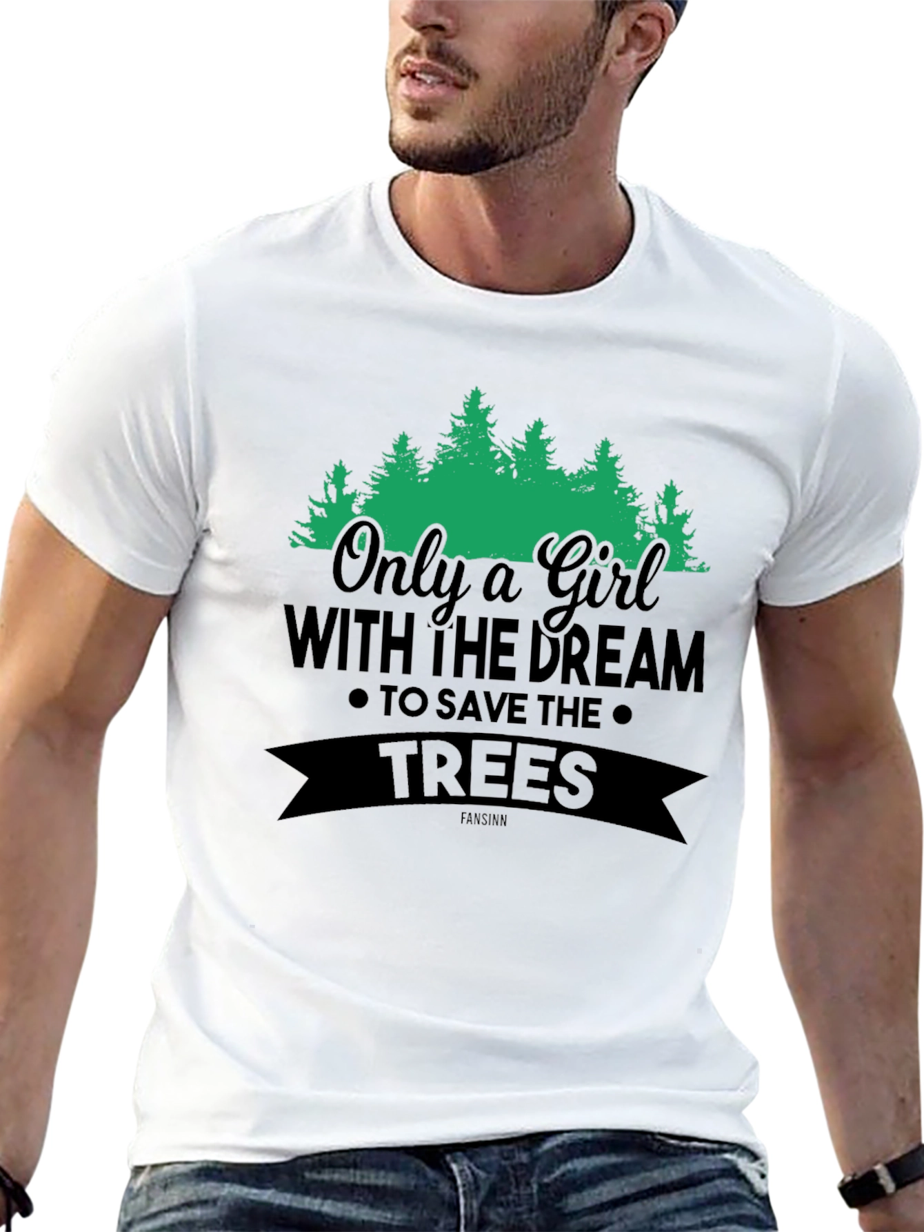 Girl Dream Save Trees Graphic Tee