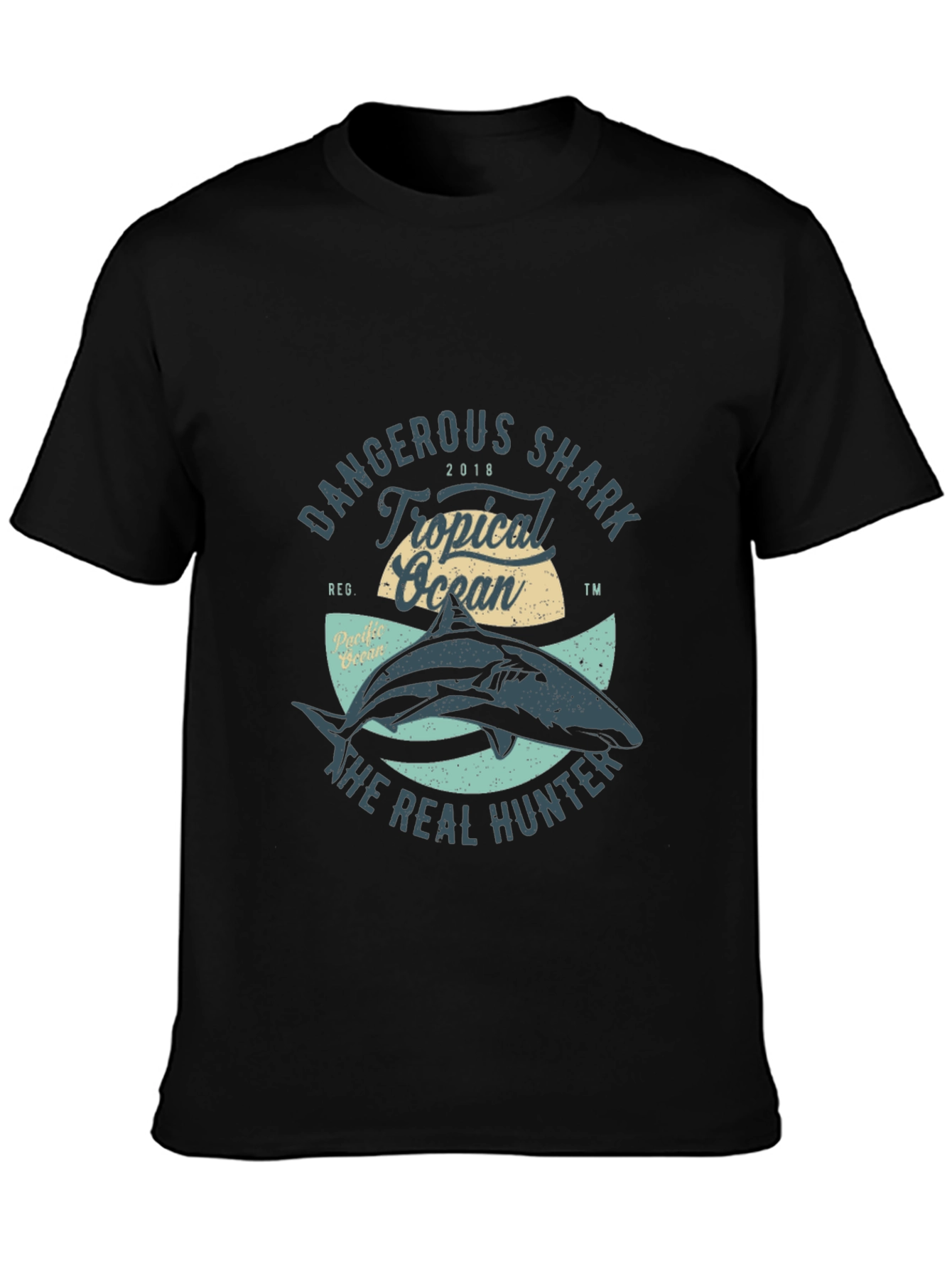 Dangerous Shark Graphic Tee - Tropical Ocean