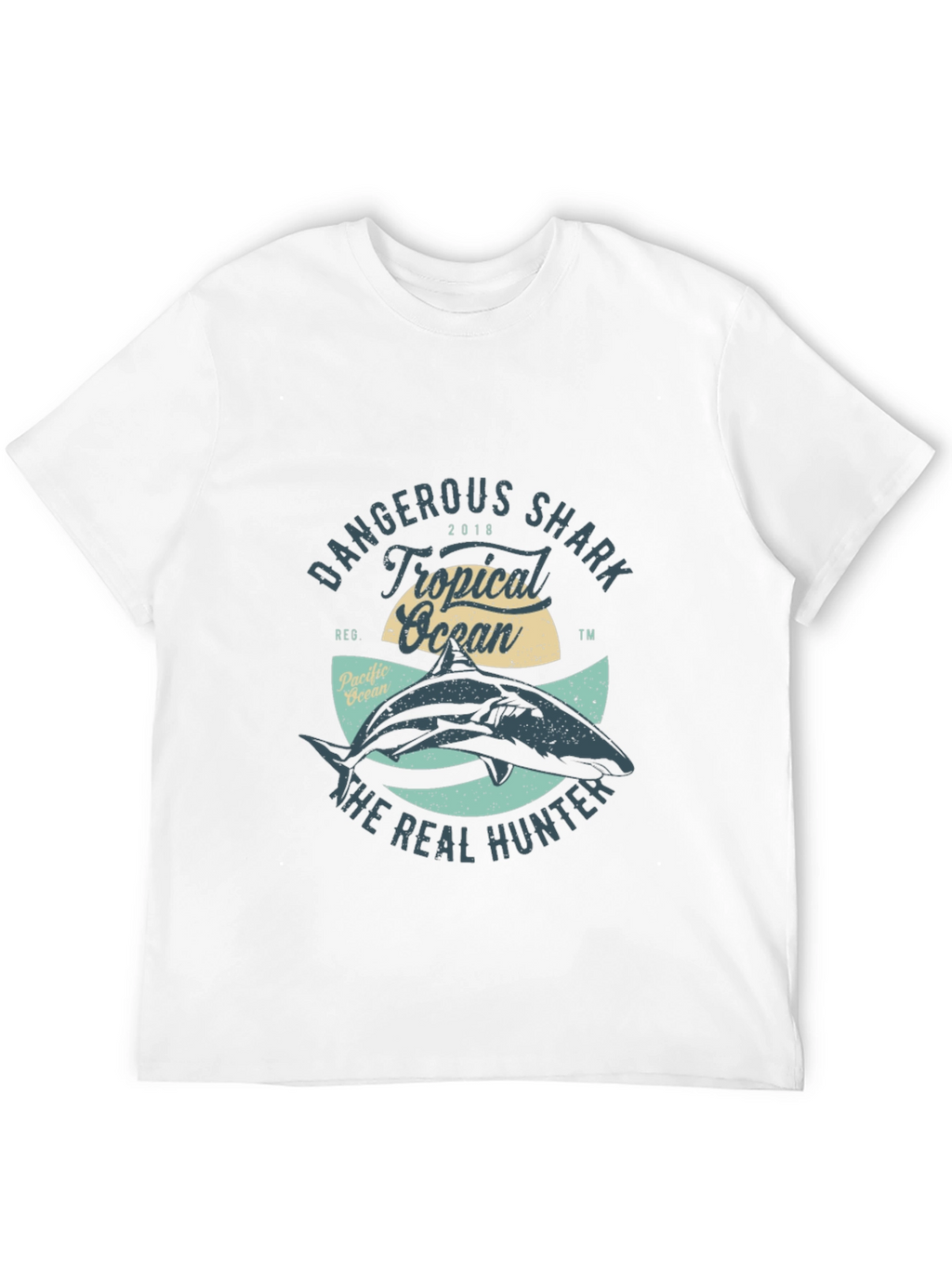 Dangerous Shark Graphic Tee - Tropical Ocean