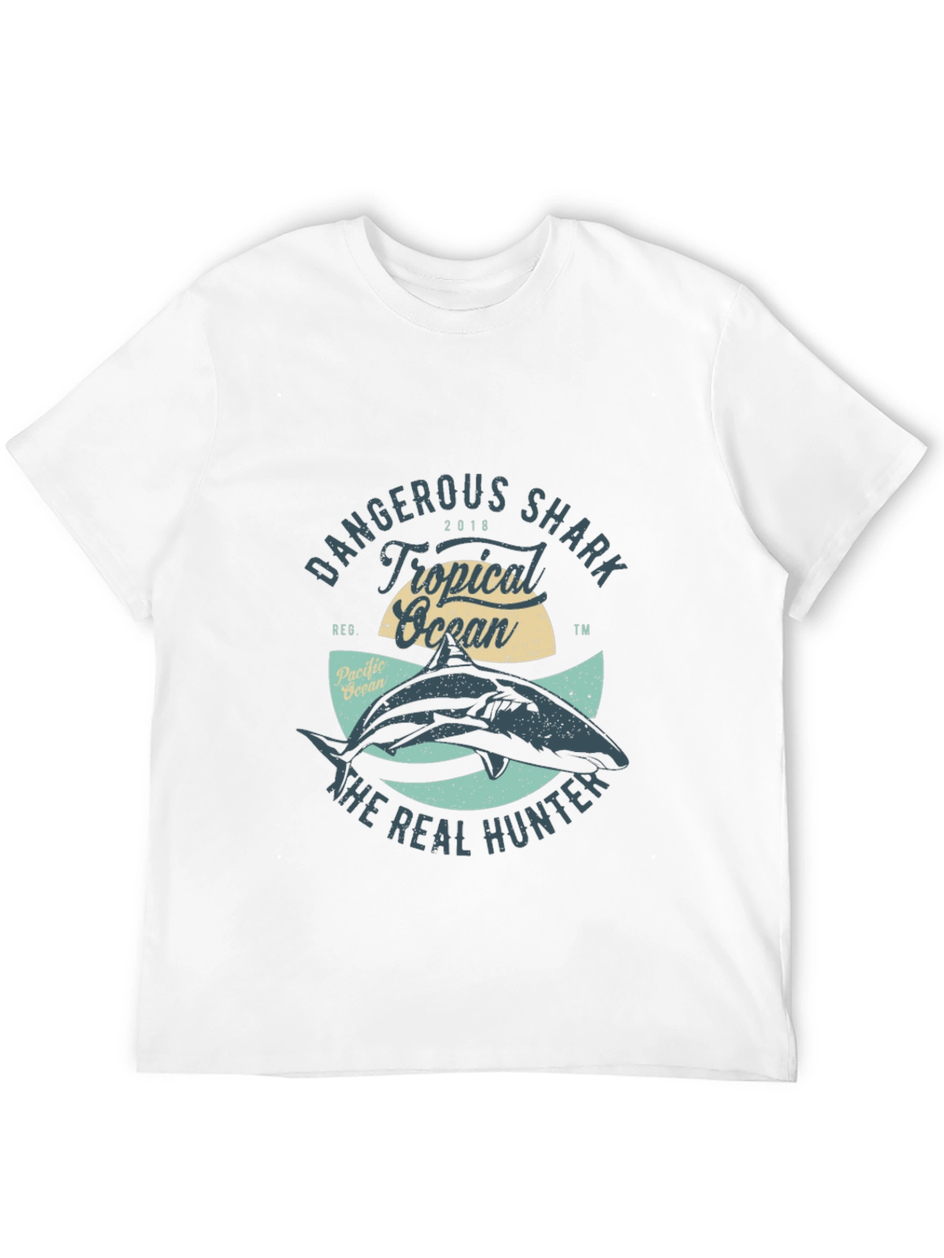 Dangerous Shark Graphic Tee - Tropical Ocean