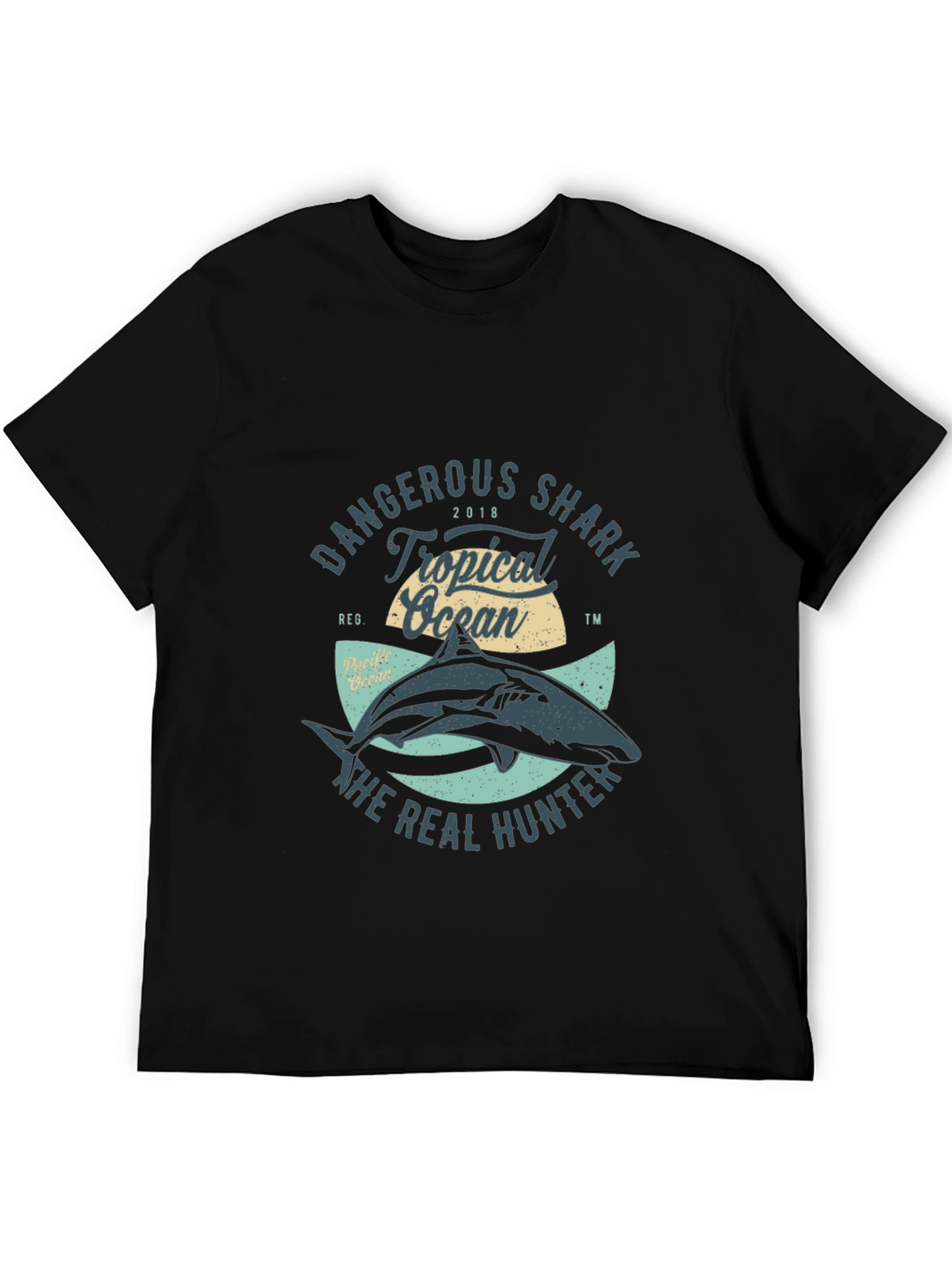 Dangerous Shark Graphic Tee - Tropical Ocean